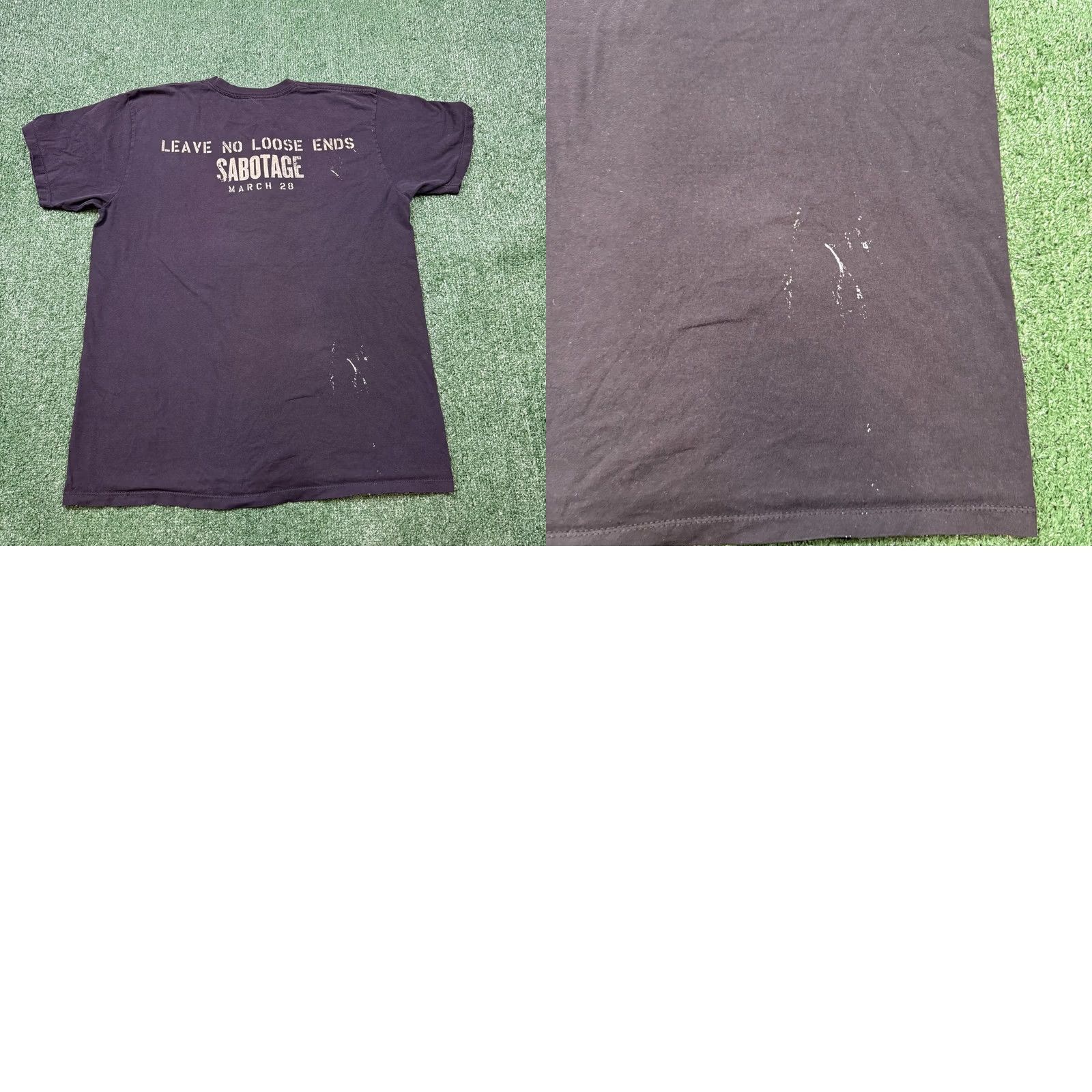 Vintage Sabotage Movie T Shirt Men M Black Short Sleeve Crew Neck Casual Shirt Mens Movie Theme 2010s Size US M / EU 48-50 / 2 - 8 Thumbnail