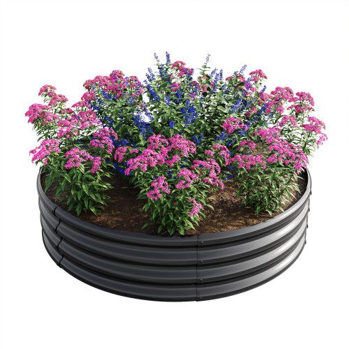 Designer × Homemade 47.24*11.4" Tall Round Raised Garedn Bed,Metal Raised Beds f Size US L / EU 52-54 / 3 - 2 Thumbnail