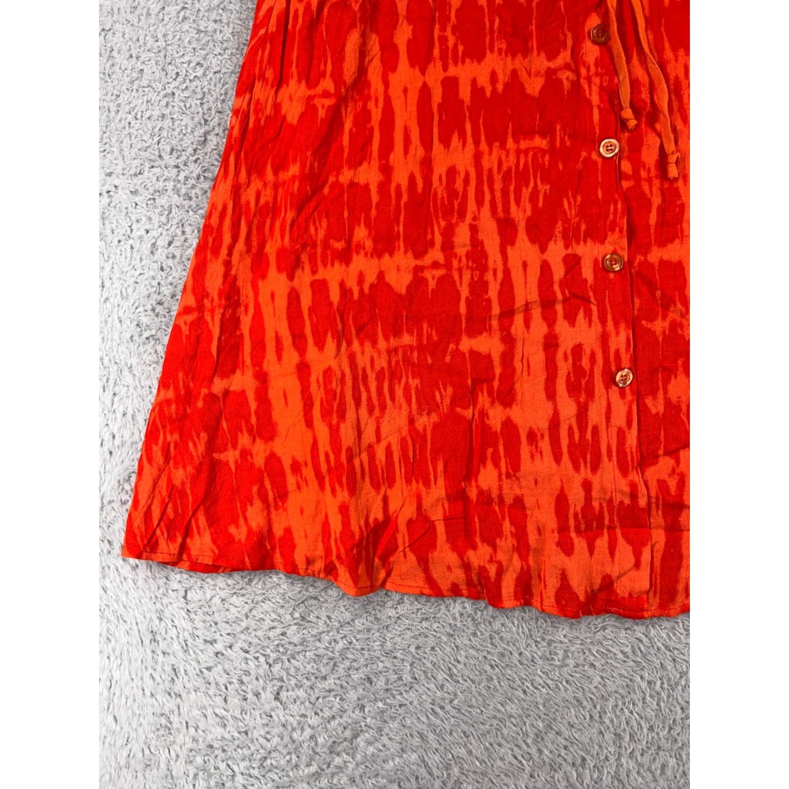 Vintage LuLaRoe Skirt Women Small Orange Striped Rayon Blend Casual Drawstring Pocket Long Womens Size 28" / US 6 / IT 42 - 7 Thumbnail
