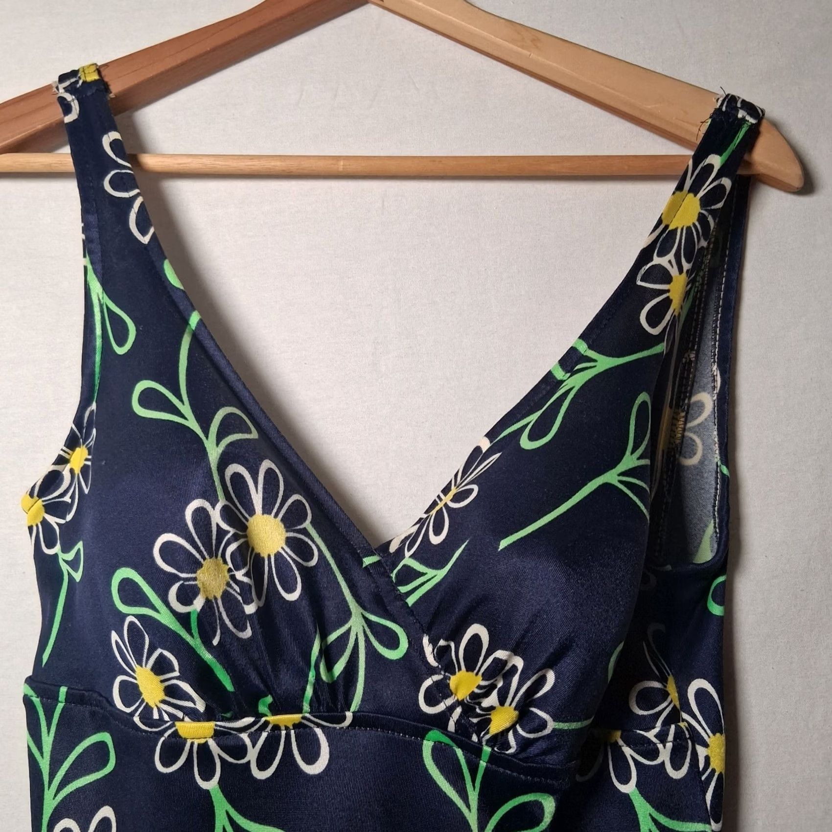 Jantzen VINTAGE Jantzen Bathing Suit Dress Blue Daisy Flowers 16 60s 70s USA Size XXL / US 16-18 / IT 52-54 - 5 Thumbnail