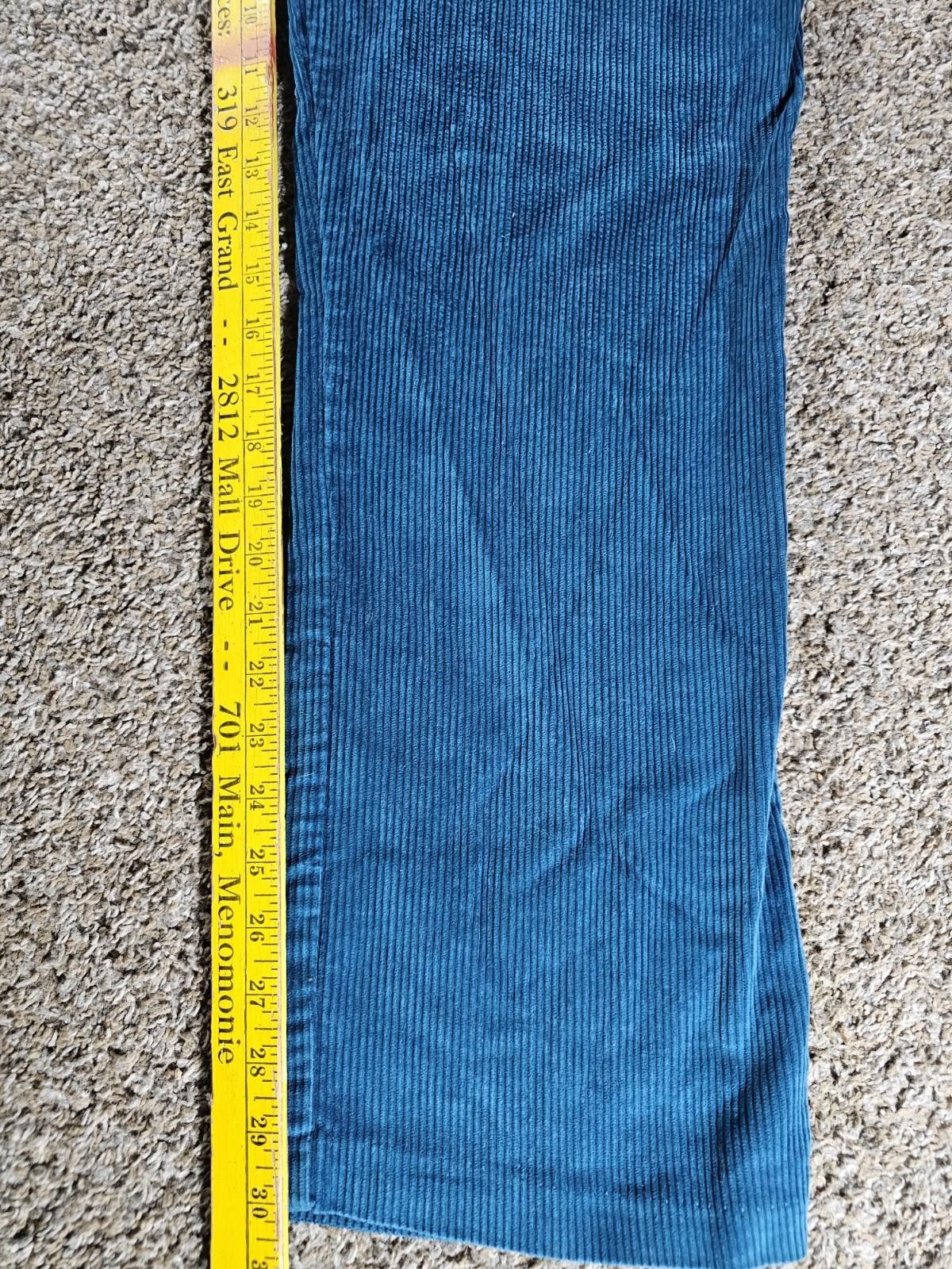 The Unbranded Brand blue teal corduroy pants size 13-14 27x30 Size 36" / US 14 / IT 50 - 7 Thumbnail