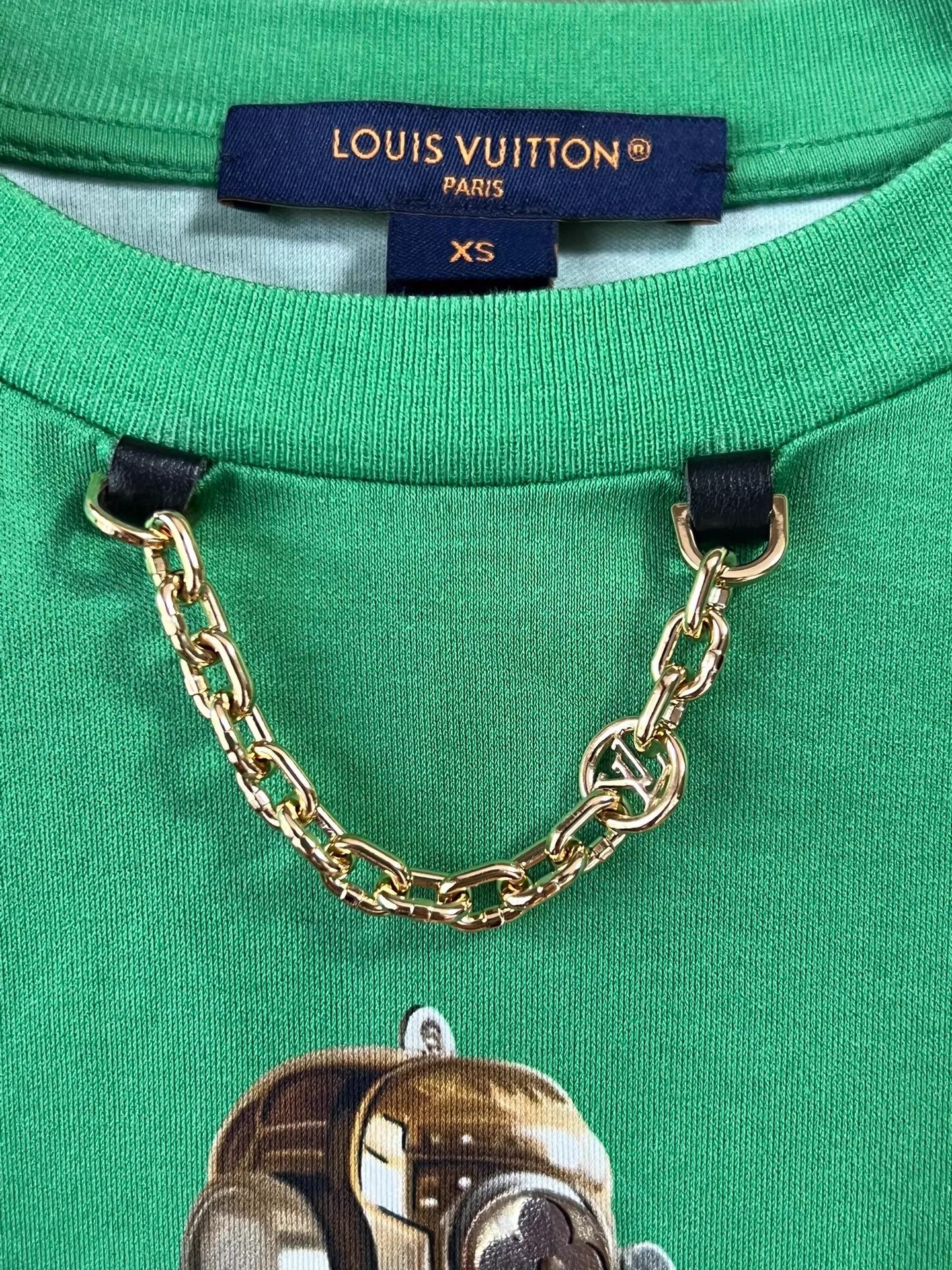 Louis Vuitton LV Metal Robot Chain Green T-Shirt XS Size XS / US 0-2 / IT 36-38 - 6 Thumbnail