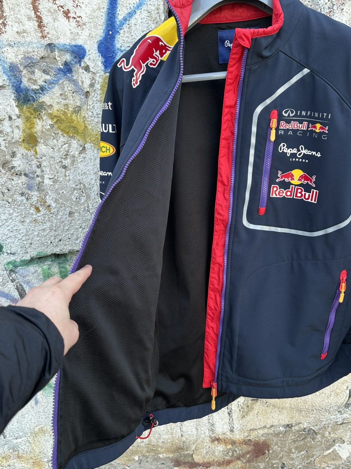 Pepe Jeans Pepe Jeans Red Bull Racing Formula Firelli Jacket Softshell Size US XXL / EU 58 / 5 - 5 Thumbnail