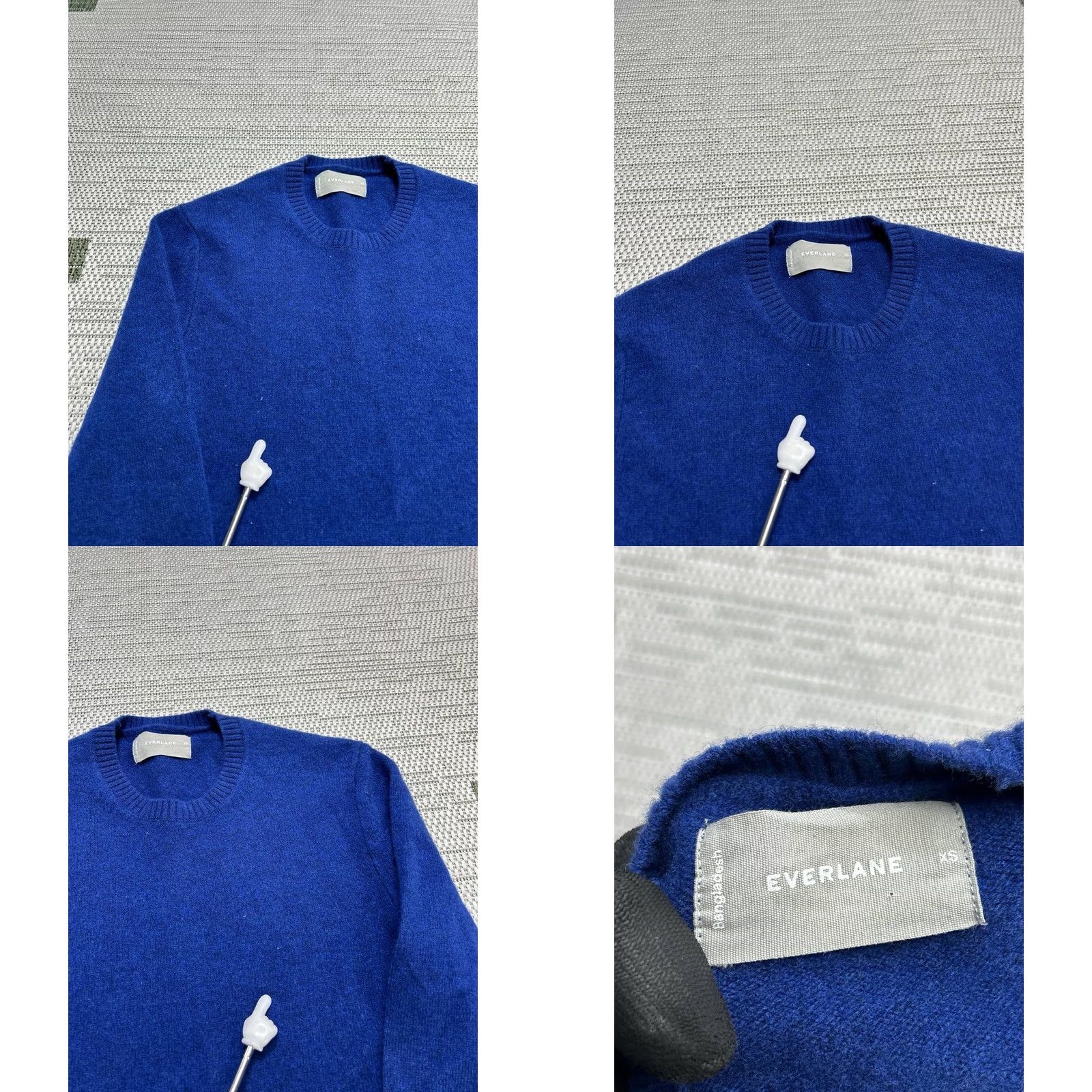 Everlane Everlane Sweater Womens XS Blue Wool Laine Knit Ribbed Trim Crew Neck Winter Size XS / US 0-2 / IT 36-38 - 8 Thumbnail