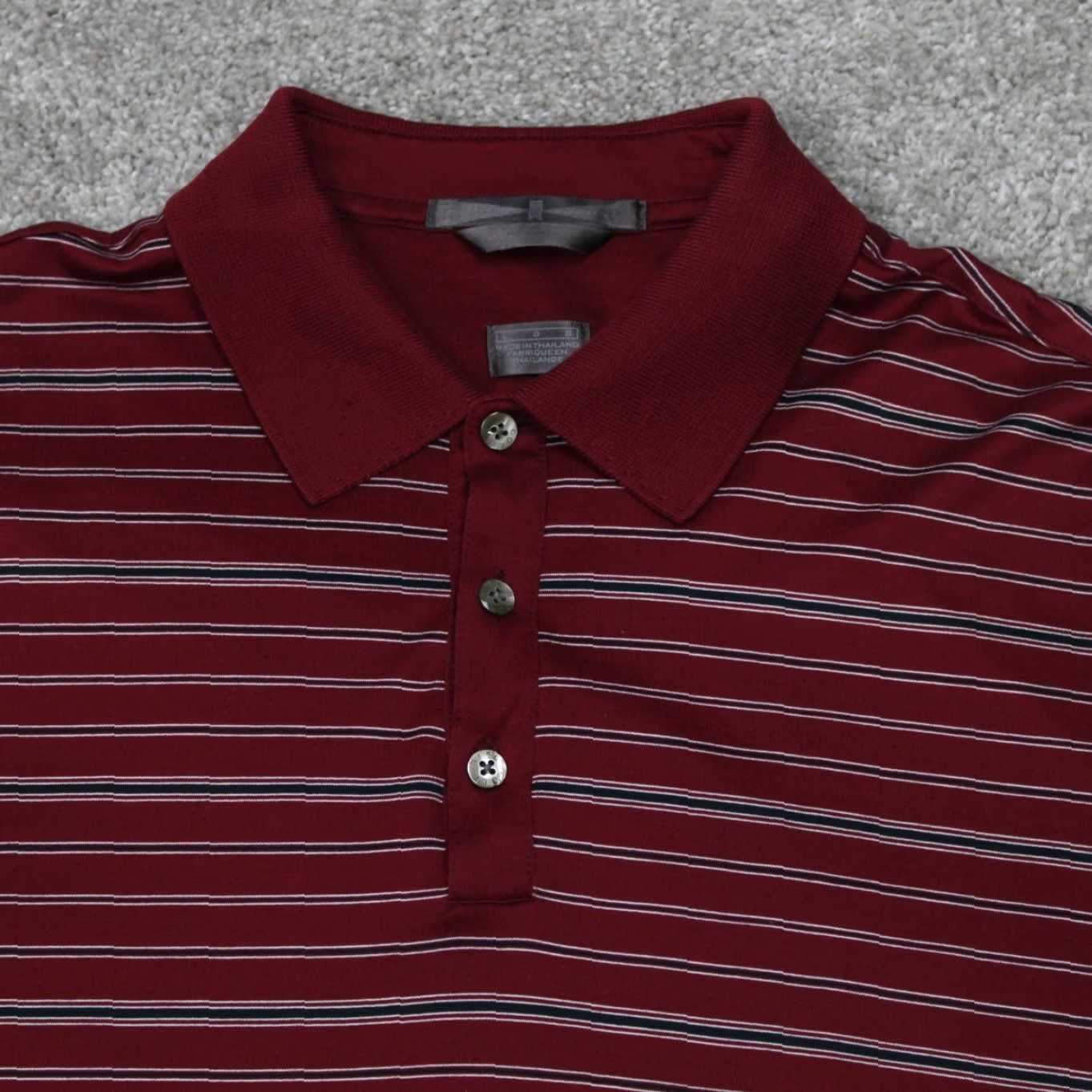 Nike Nike Tiger Woods Polo Shirt Men Large Red/Black Striped S/S Cotton Pullover Size US L / EU 52-54 / 3 - 4 Thumbnail