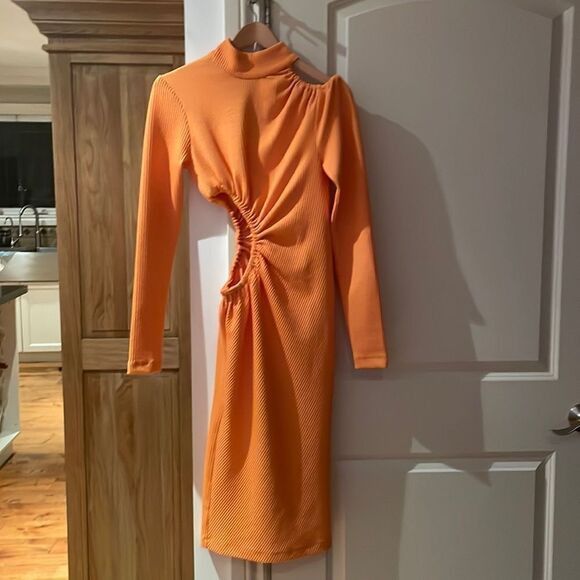 Rotate Birger Christensen Alice cut out jersey midi