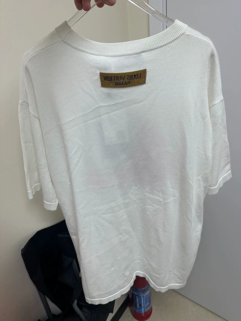 Louis Vuitton Louis Vuitton White knitted short-sleeved T-shirt Size US L / EU 52-54 / 3 - 2 Thumbnail