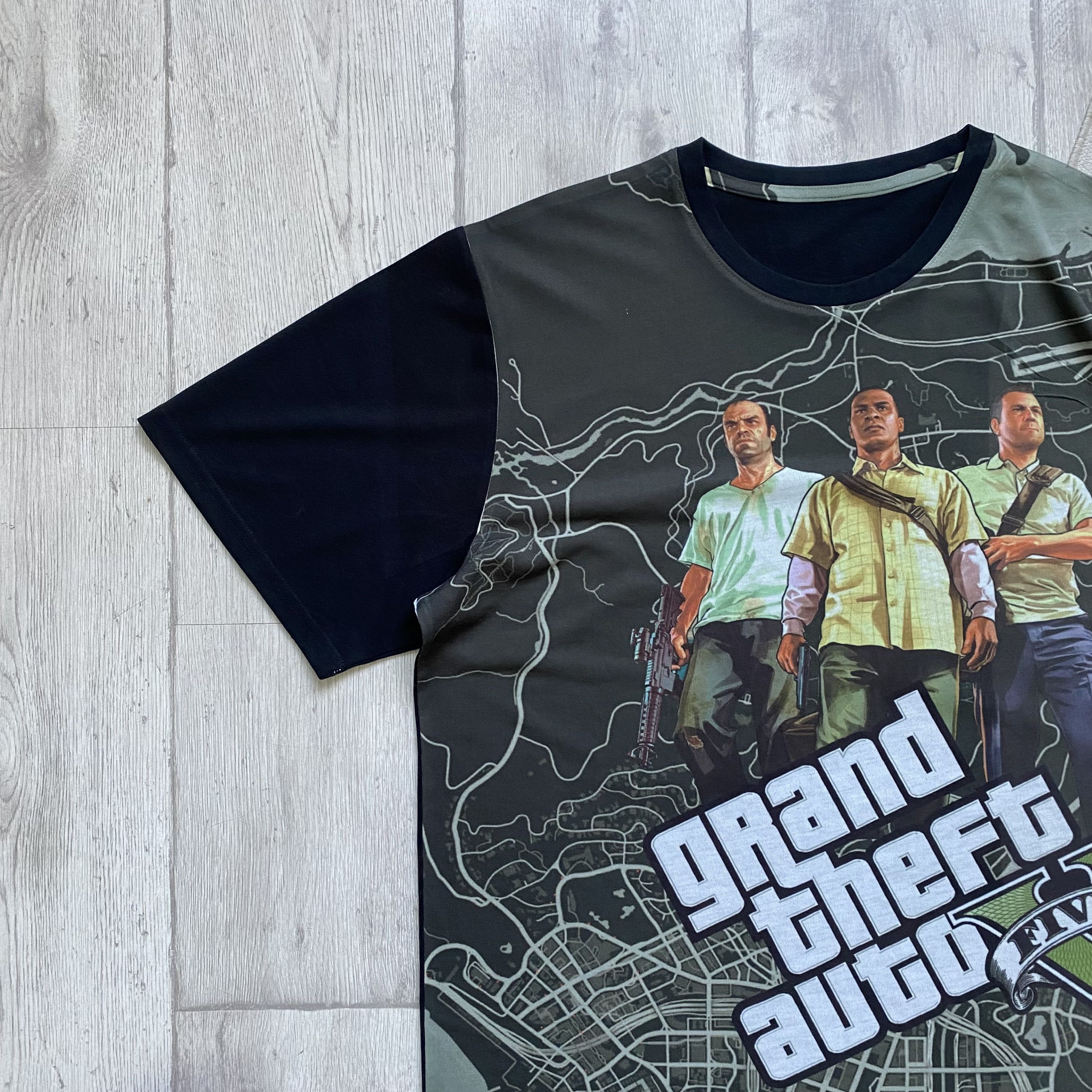Playstation 🎮 Videogames GTA V tee Grand Theft Auto Vice city Size US XL / EU 56 / 4 - 4 Thumbnail