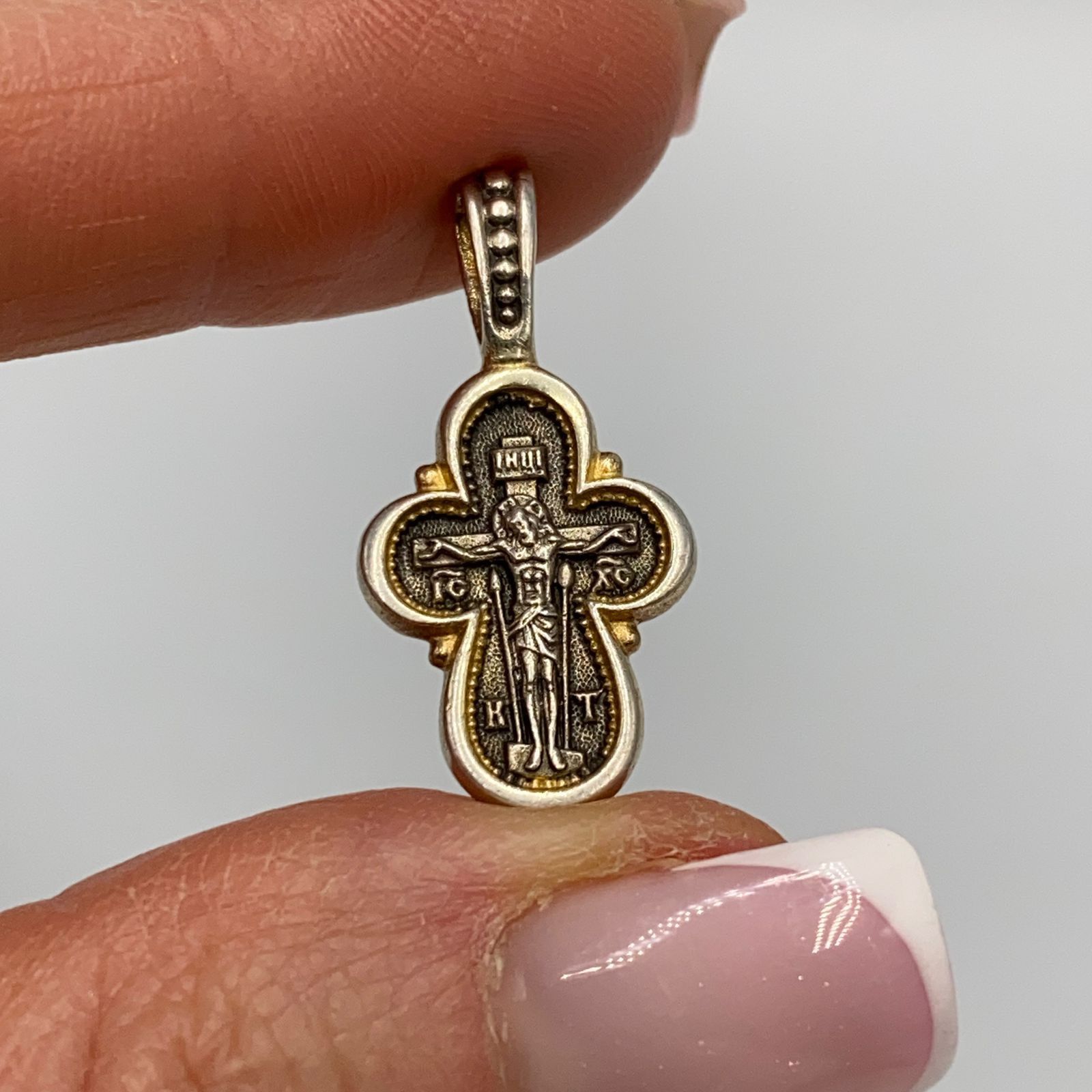 Vintage Vintage Orthodox Double-Sided Pendant - 925 Sterling Silver Size ONE SIZE - 1 Thumbnail