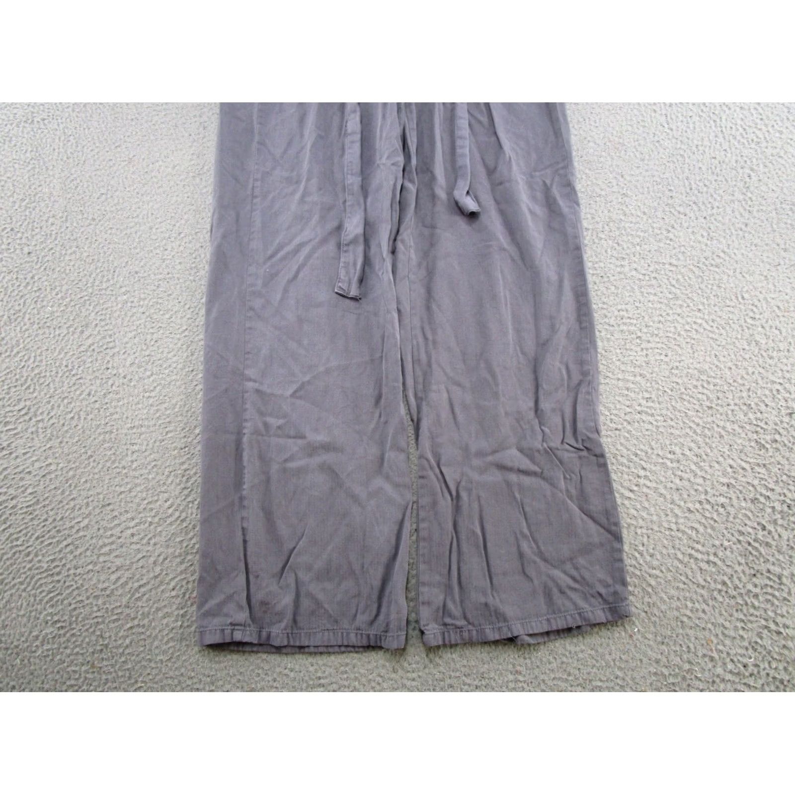 Vintage Thread & Supply Womens Wide-Leg Pants Gray SZ S Paperbag High Rise Elastic Waist Casual Modern 90s Style Womens Size 28" / US 6 / IT 42 - 2 Thumbnail