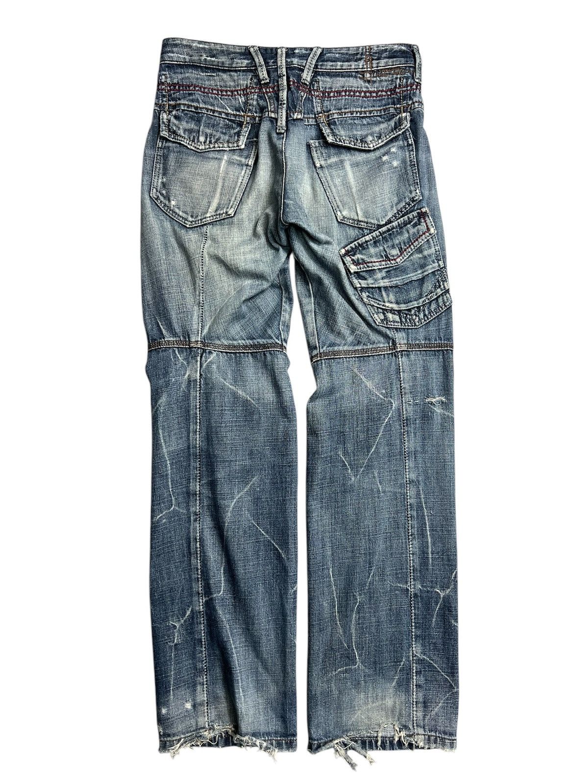 Marithe + Francois Girbaud × Vintage Vintage 2000s MFG Distressed Splash Flare Denim Size US 32 / EU 48 - 2 Thumbnail