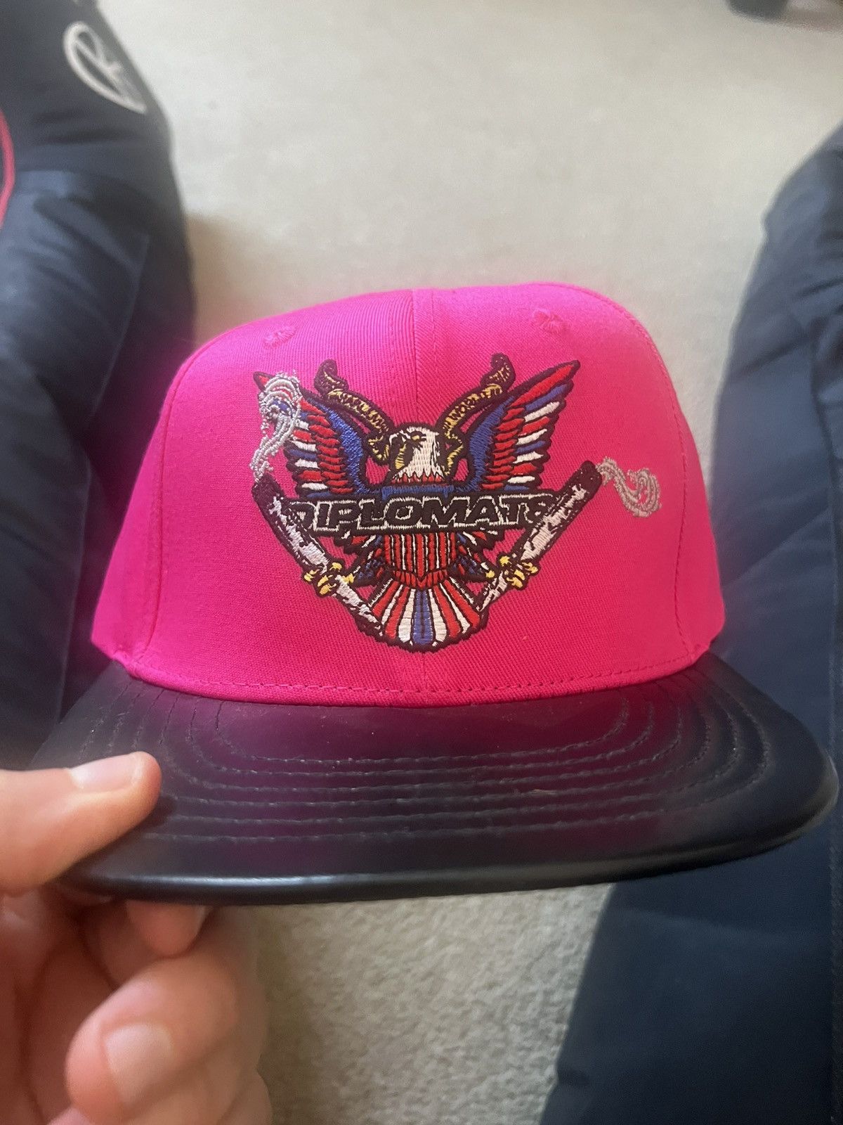 Dipset Dipset Couture Diplomats Medellin pink & black snapback hat Size ONE SIZE - 1 Thumbnail