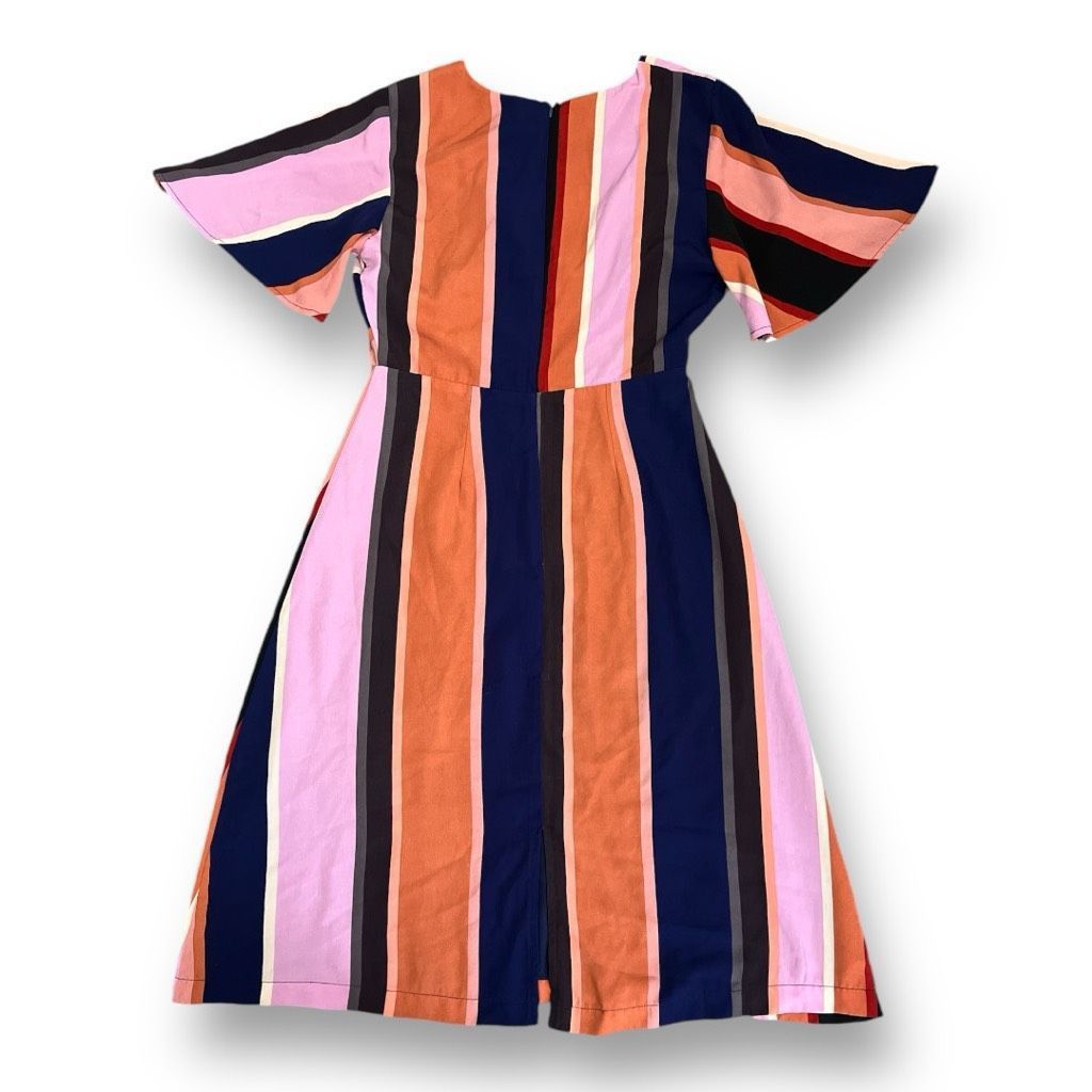 Other 4SI3NNA Striped Short Sleeve Tie Front Dress Size Small Size S / US 4 / IT 40 - 9 Thumbnail