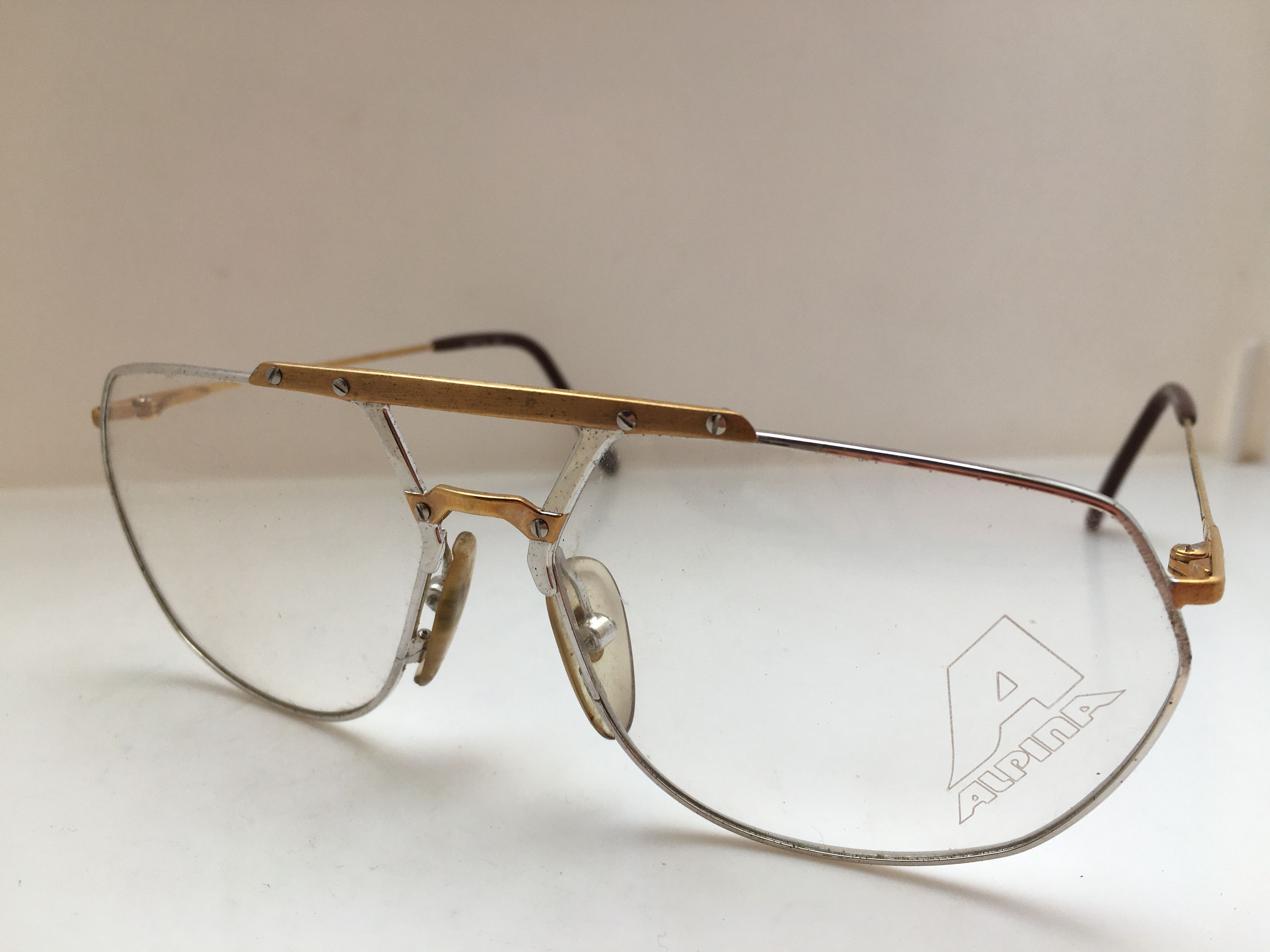 Vintage Vintage Alpina FM52 Aviator Eyeglasses Frame W.Germany Size ONE SIZE - 3 Thumbnail