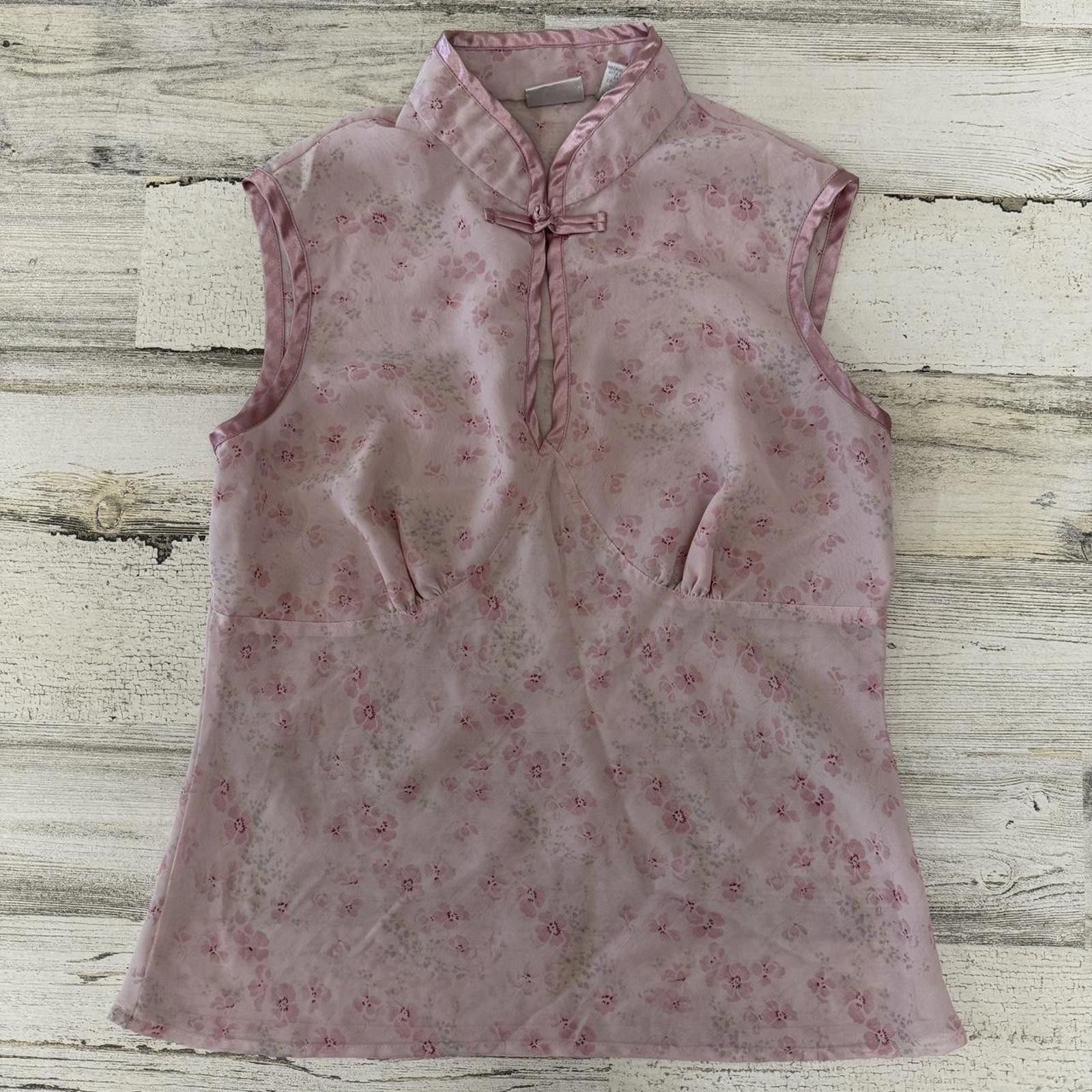 Designer Coquette Pink Floral Small Top Size S / US 4 / IT 40 - 2 Thumbnail