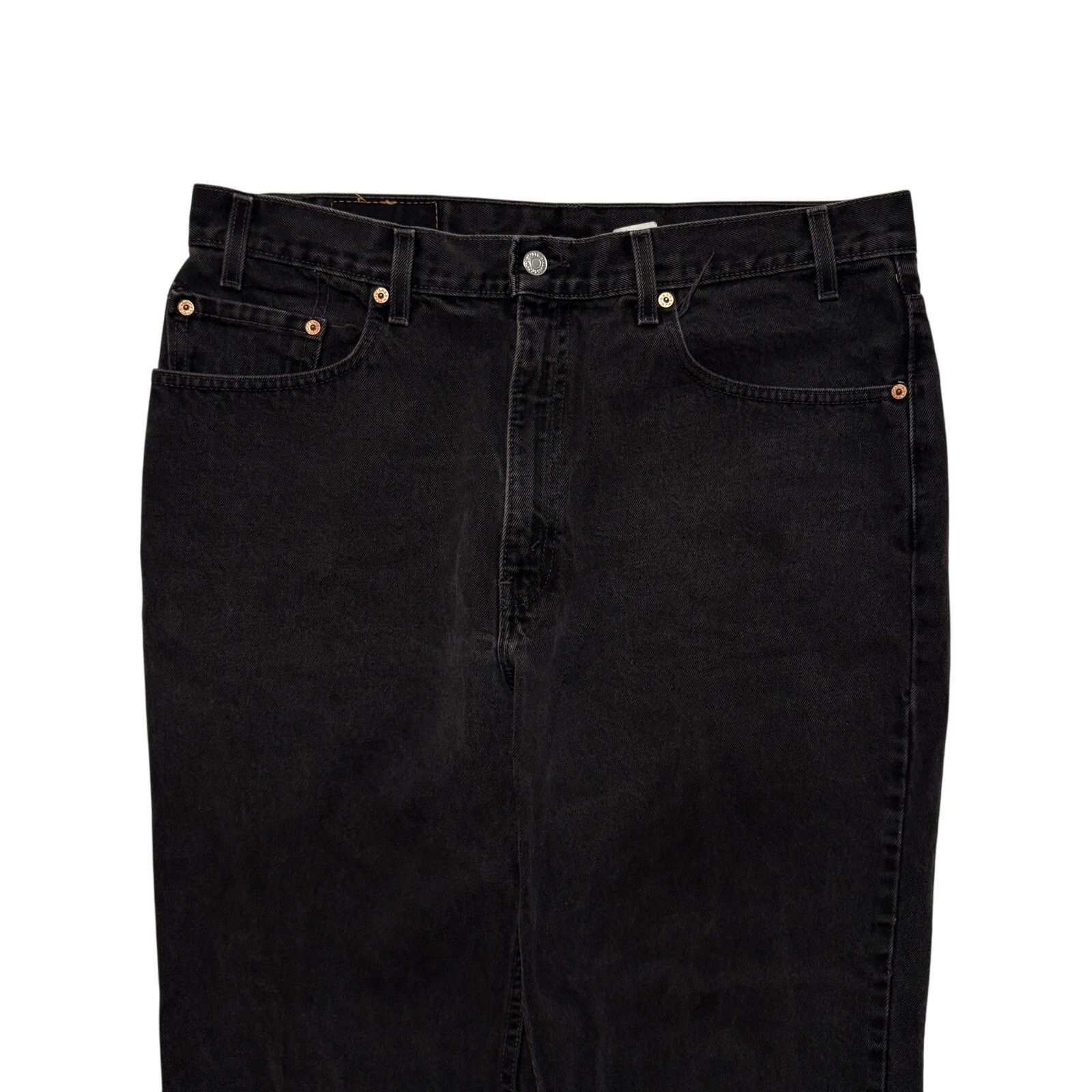 Levi's VTG 90s Levi's 550 Black Relaxed Fit Tapered Leg Denim Jeans Size US 36 / EU 52 - 2 Thumbnail