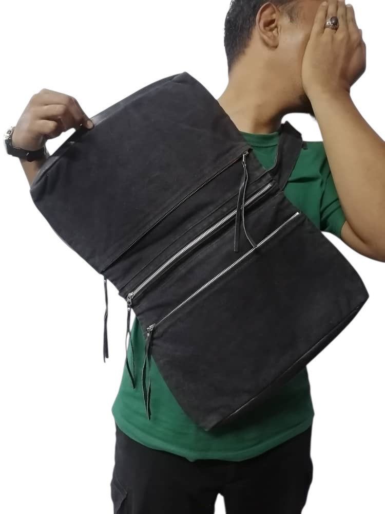 Yohji Yamamoto Y’S YOHJI YAMAMOTO LEATHER SLING BAG/CROSS BODY MAN Size ONE SIZE - 6 Thumbnail