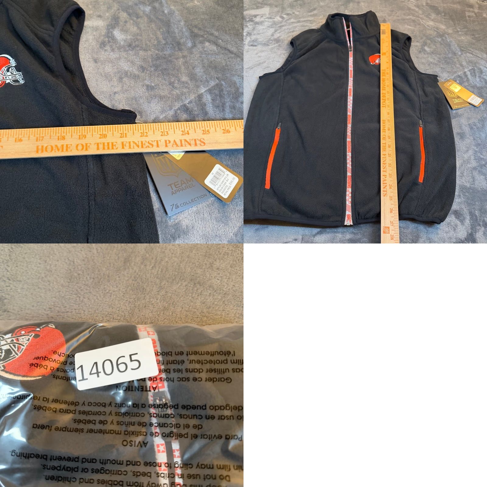 NFL Cleveland Browns NFL Team Apparel Fleece Vest Orange Trim Mens Medium NWT Vest Mens Browns NFL Team Apparel Fleece Vest Orange Trim NWT Size US M / EU 48-50 / 2 - 8 Thumbnail
