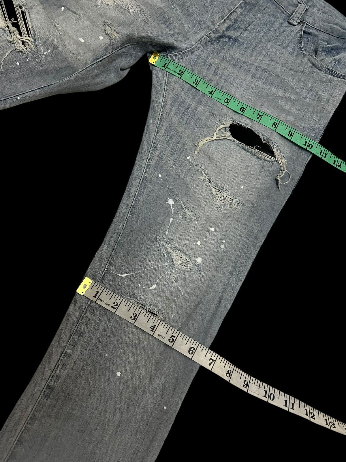 Japanese Brand Vintage Semantic Designs Hickory Distressed Jean Size US 31 - 21 Thumbnail