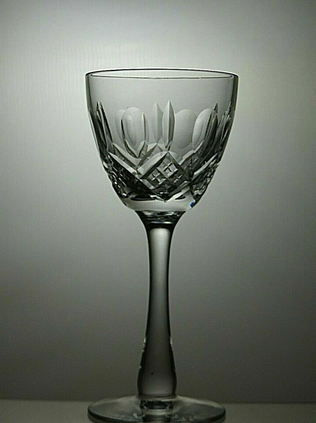 The Unbranded Brand Vintage Cut Crystal Glass Set Of 5 Hock Wine Glasses 6 1/4" Size ONE SIZE - 5 Thumbnail