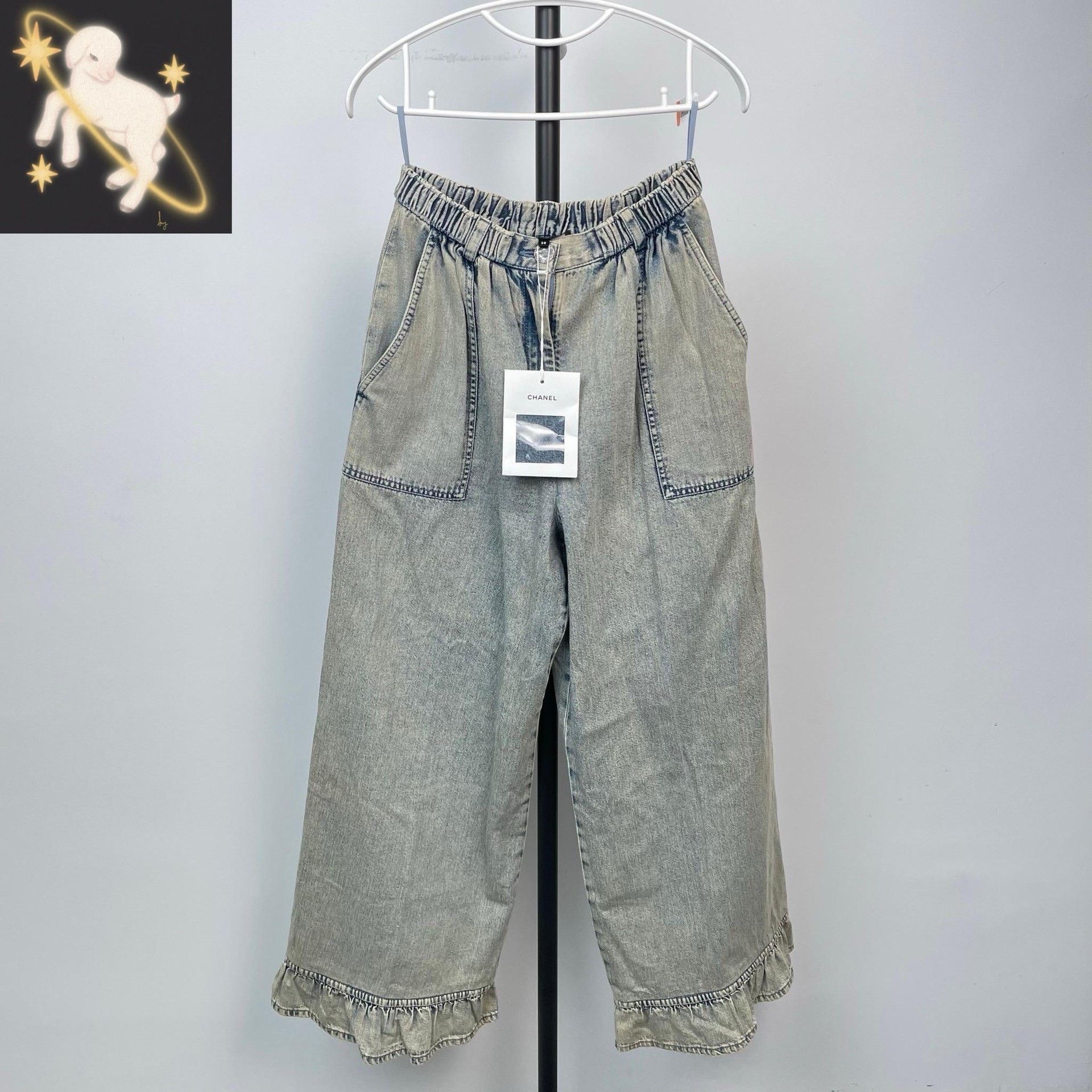 Chanel Chanel Blue Jeans 22 Women Size 22" - 1 Thumbnail