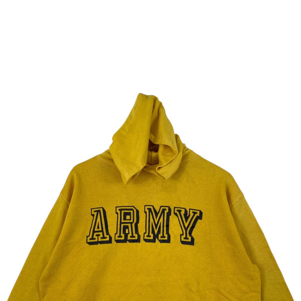 Russell Athletic Vintage 90s RUSSELL ATHLETIC USA Army Print Hooded Yellow Size US L / EU 52-54 / 3 - 2 Thumbnail