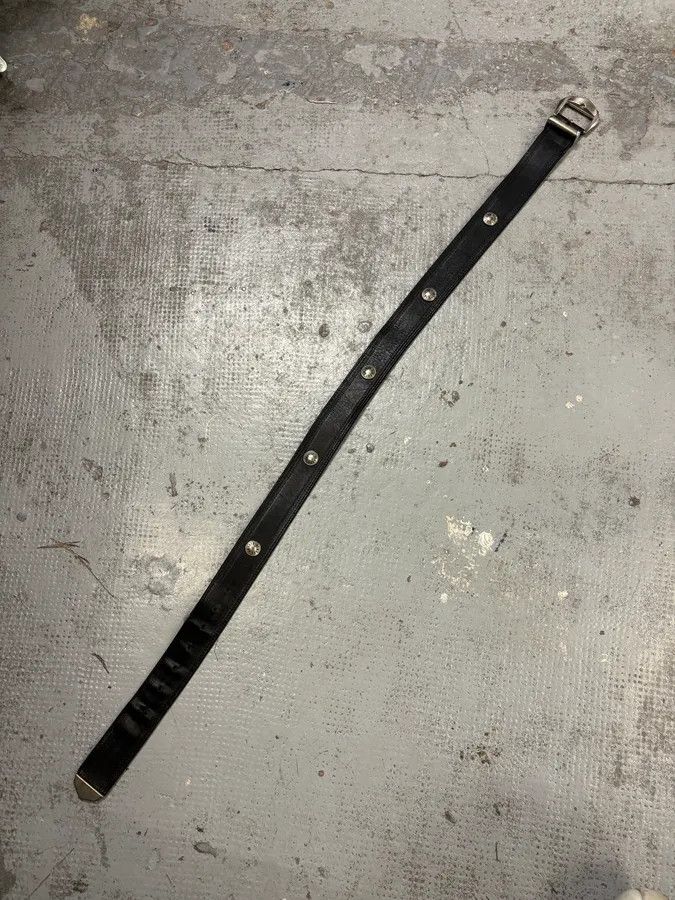 Versace 2000s Versace Black Studded Leather Belt Size ONE SIZE - 8 Thumbnail