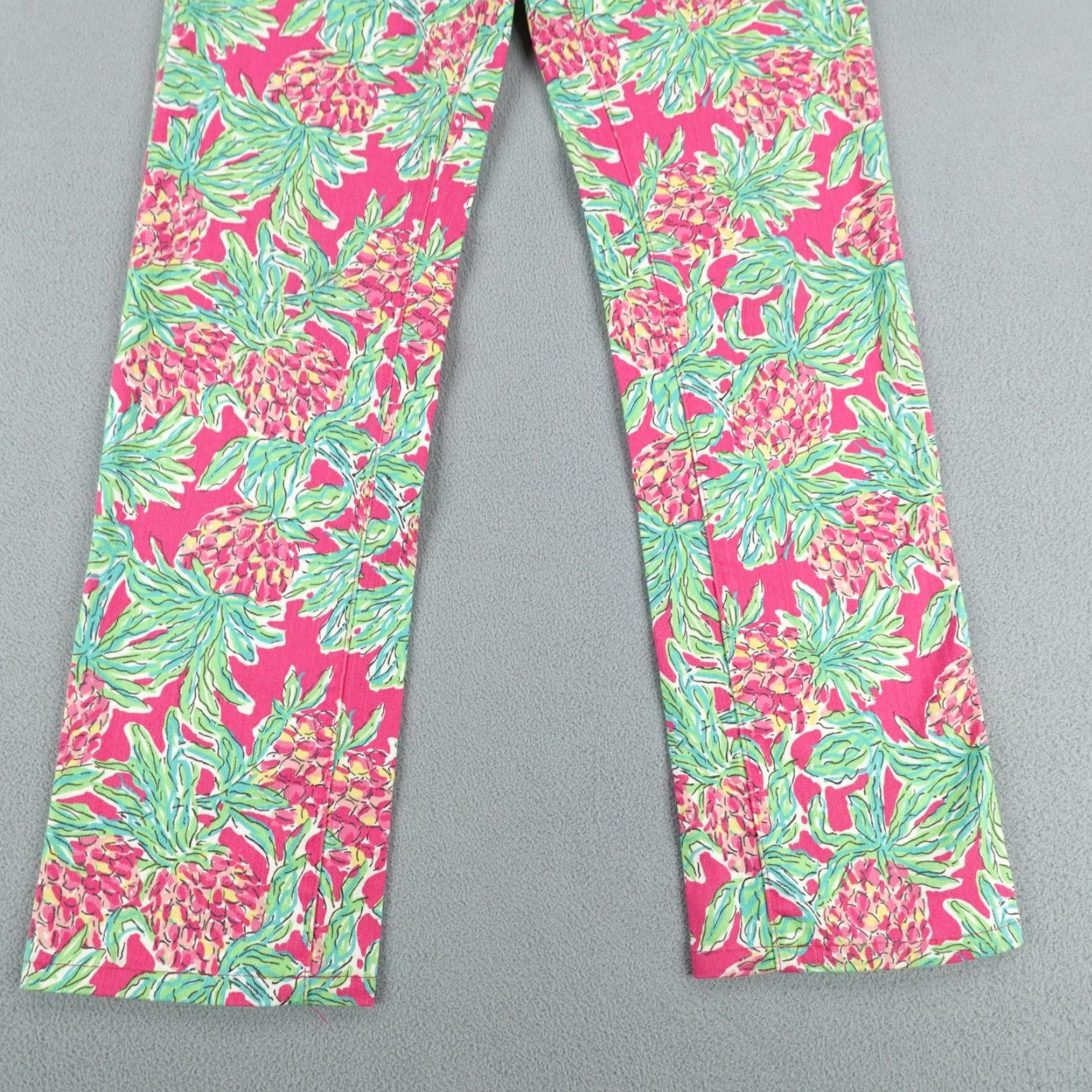 Lilly Pulitzer VINTAGE Lilly Pulitzer Women’s Jeans Size 0 Mid Rise Straight Leg Floral Denim Pink 90s Women's Pants Size 28" / US 6 / IT 42 - 3 Thumbnail