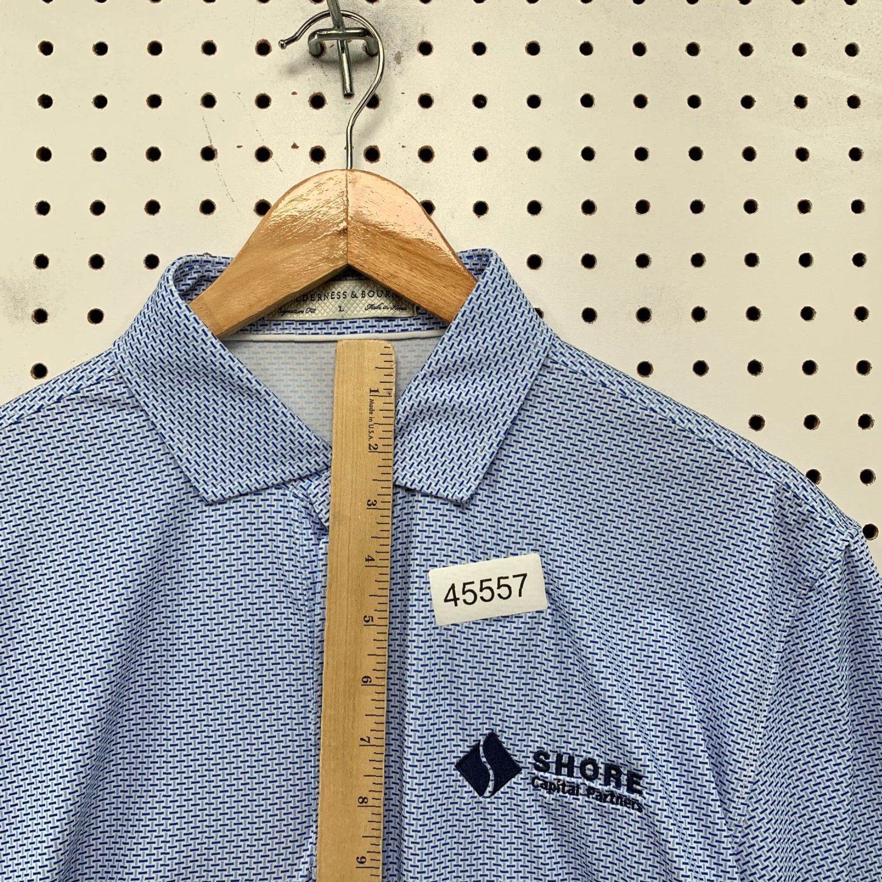 Vintage Holderness & Bourne Polo Shirt Mens Large Blue Golf Shore Capital Partners Polo Shirt L Blue Golf Mens Size US L / EU 52-54 / 3 - 7 Thumbnail