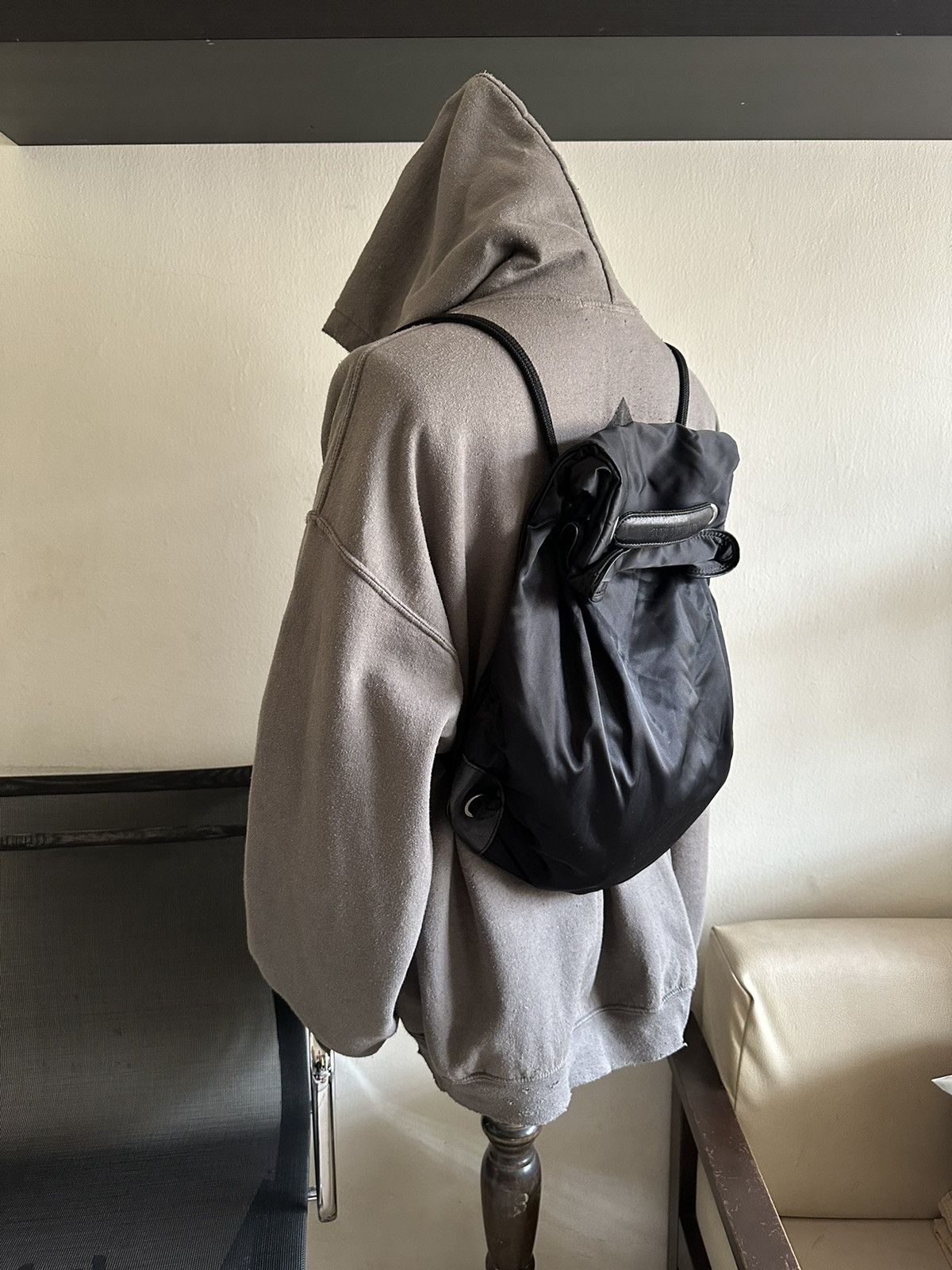 Tokio Kumagai 1980s Tokio Kumagai folded Drawstring Nylon Backpack Size ONE SIZE - 20 Thumbnail