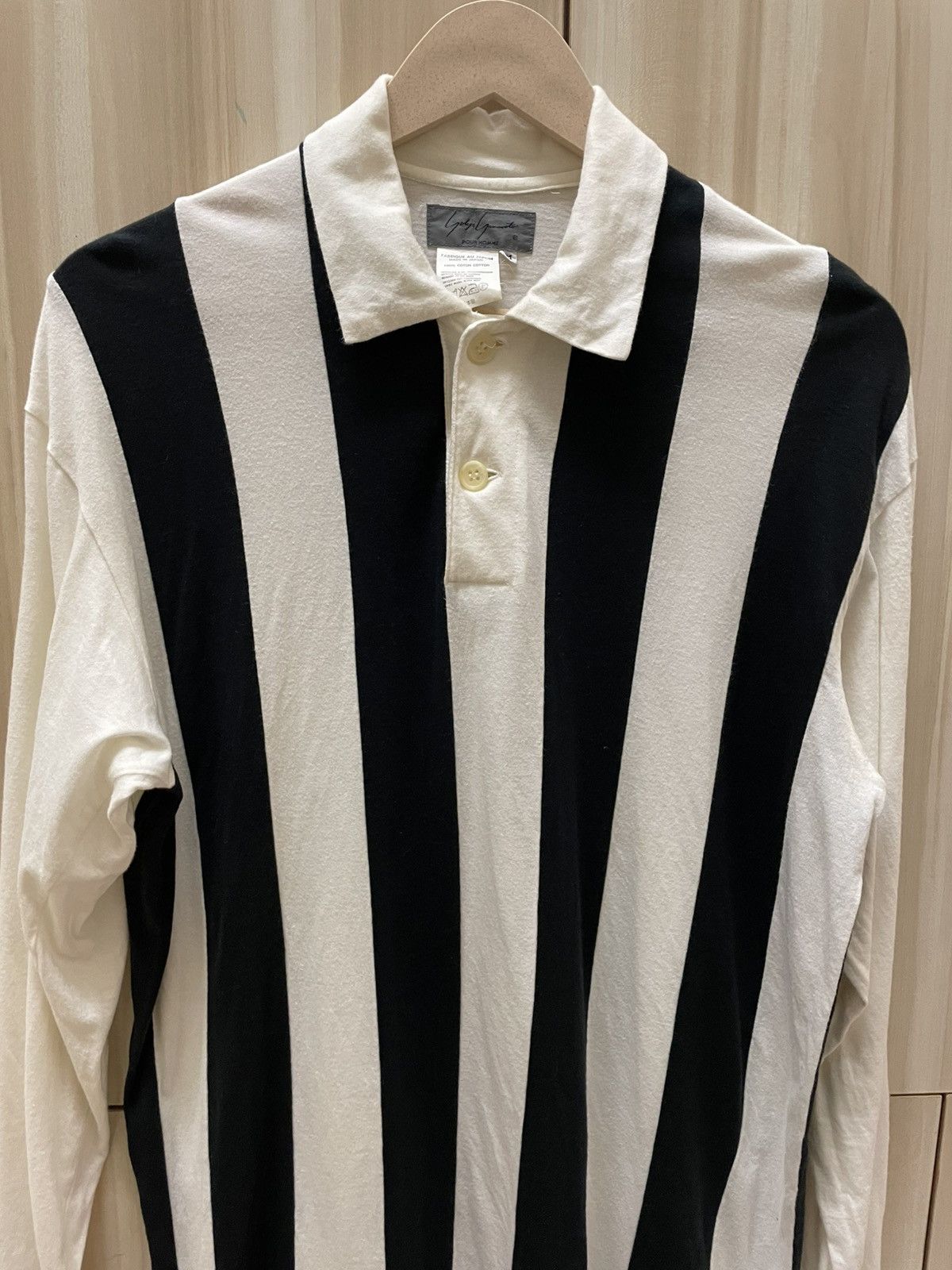 Yohji Yamamoto Yohji Yamamoto Pour Homme Archive Long Sleeve Polo Shirt Size US M / EU 48-50 / 2 - 2 Thumbnail