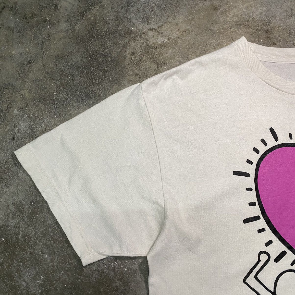 Jean-Michel Basquiat × Keith Haring RARE! Keith Haring x Jean-Michel Basquiat Art T Shirt Size US L / EU 52-54 / 3 - 6 Thumbnail