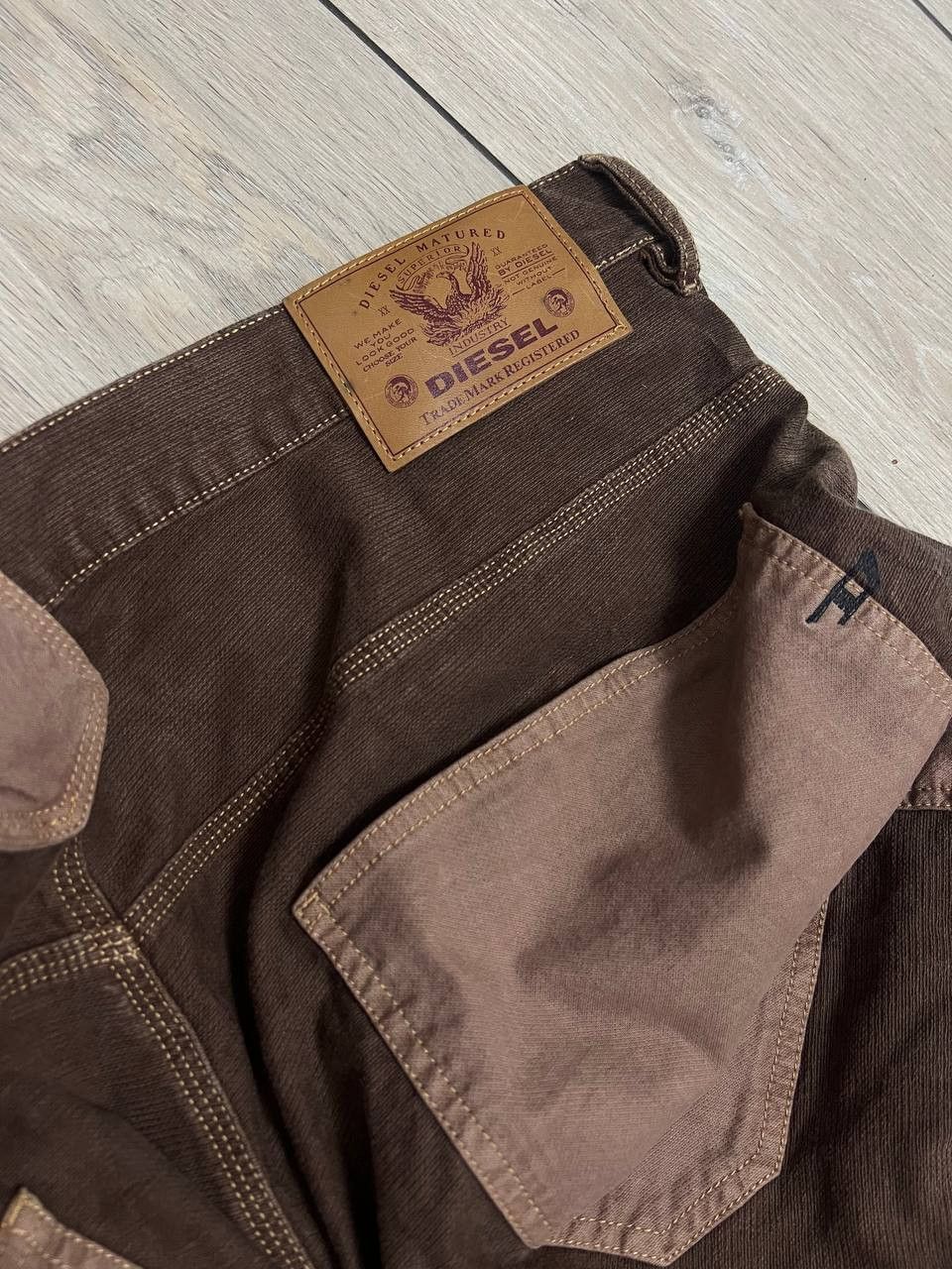 Diesel Diesel Double Knee Painters Brown Jeans D-Franky Jogg Size US 43 - 4 Thumbnail