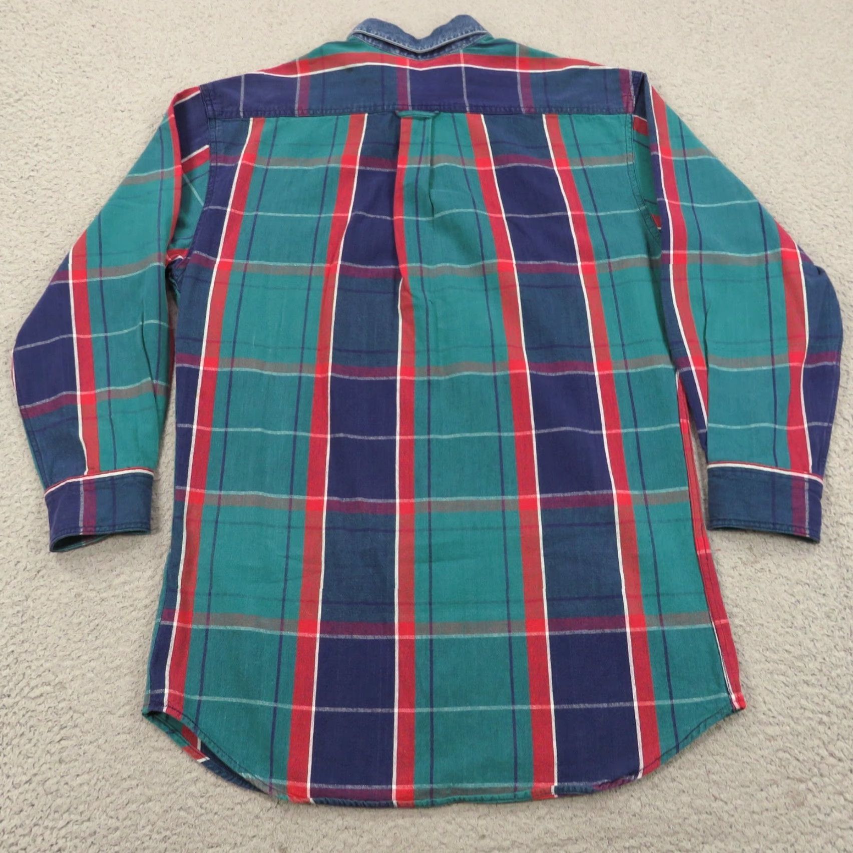 American Eagle Outfitters VTG American Eagle Shirt Men Small Oversized 90s Denim Plaid Canvas Button-Up AE Size US S / EU 44-46 / 1 - 6 Thumbnail