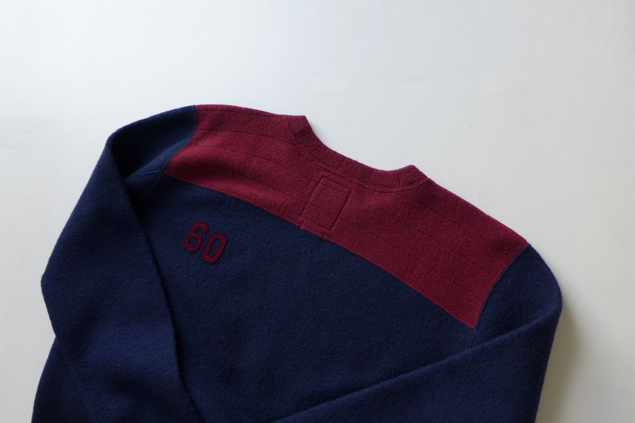 Visvim Visvim Isles Knit Prime Sweater - Navy & Merlot Wool Size US M / EU 48-50 / 2 - 6 Thumbnail