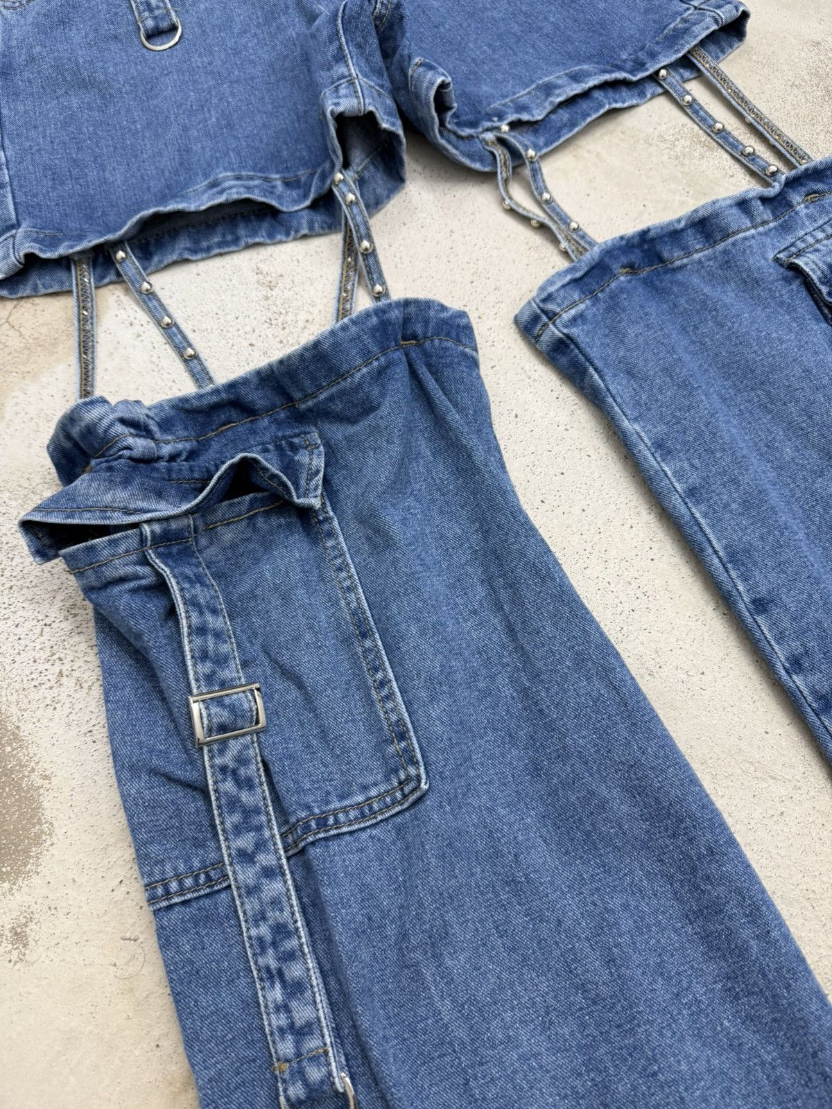 Japanese Brand Y2K Avant Garde Designer Style Street Unisex Denim Pants Size US 28 / EU 44 - 4 Thumbnail