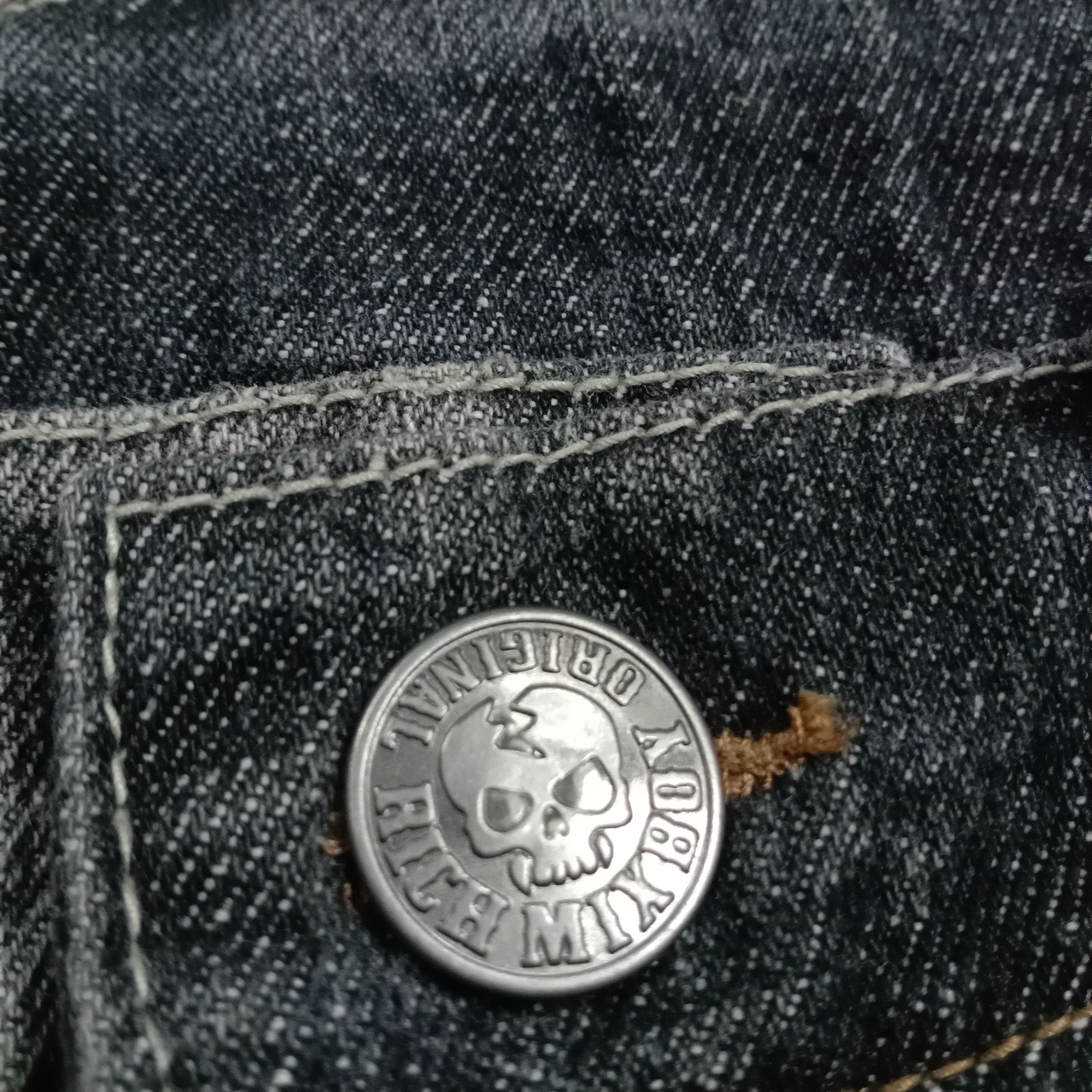 Affliction 🇯🇵 Japanese Crazy Baggy Skull Mixboy Patch Denim Pant Size US 30 / EU 46 - 8 Thumbnail