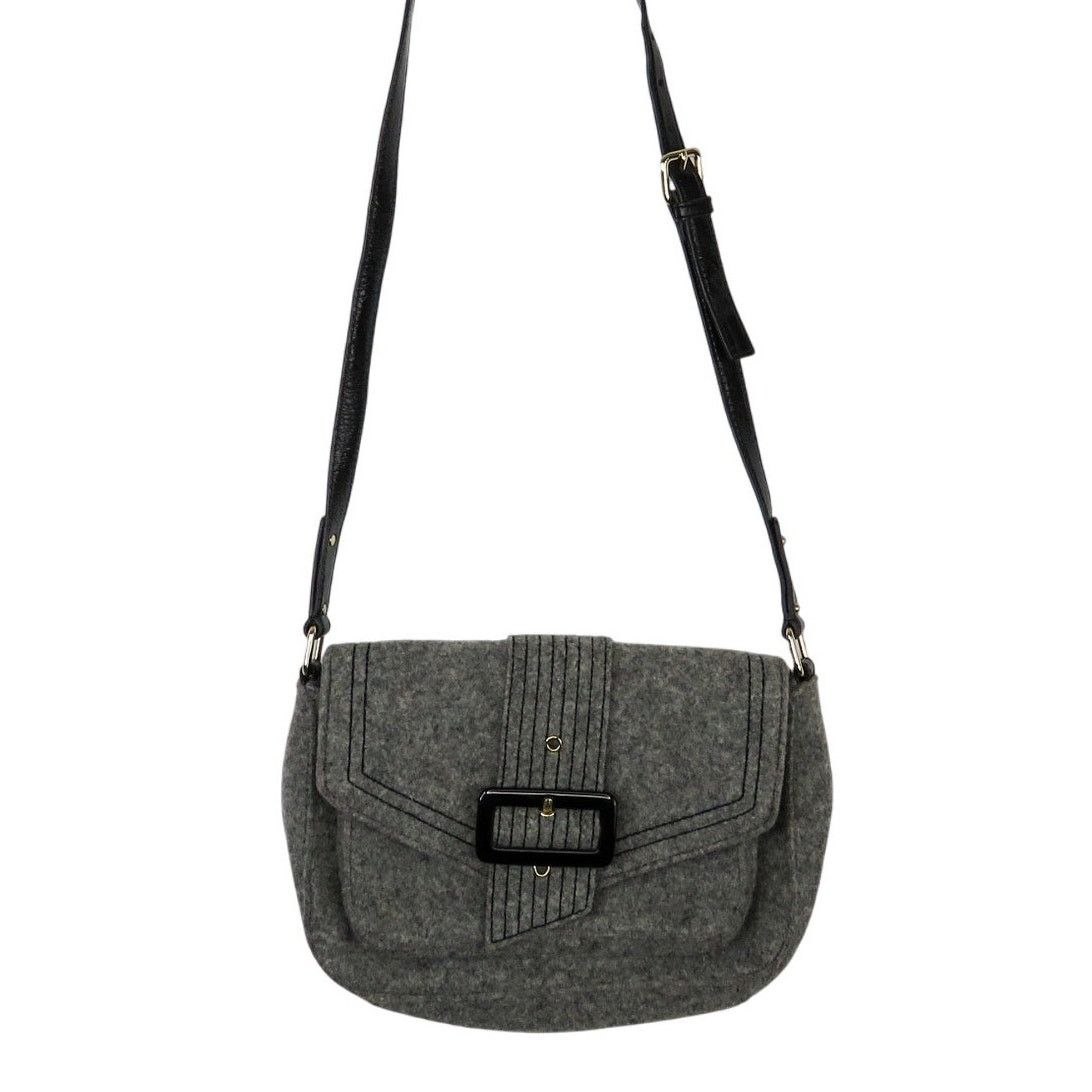 Kate Spade Kate Spade Raleigh Walker Park Wool Crossbody Bag Gray Size ONE SIZE - 2 Thumbnail
