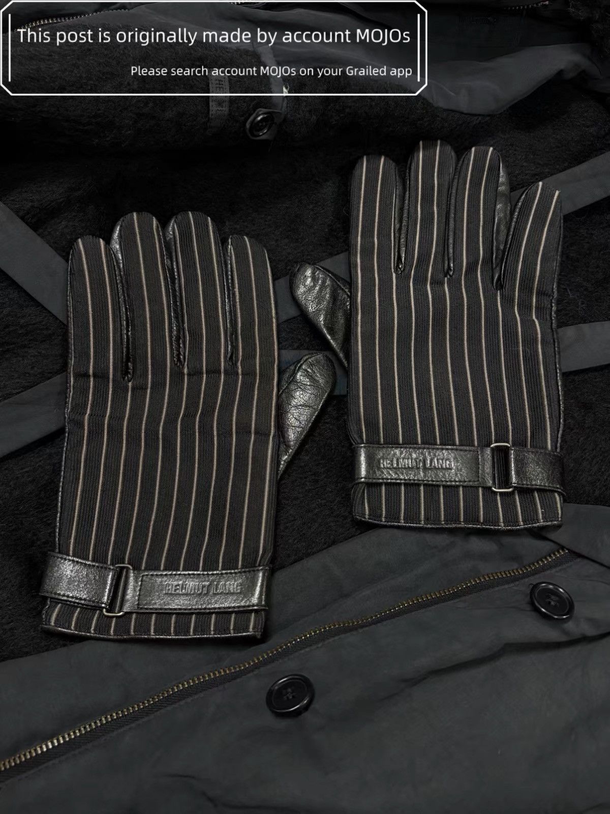 Helmut Lang Vintage Helmut Lang Stripe Pattern Gloves mojos1744 Size ONE SIZE - 3 Thumbnail