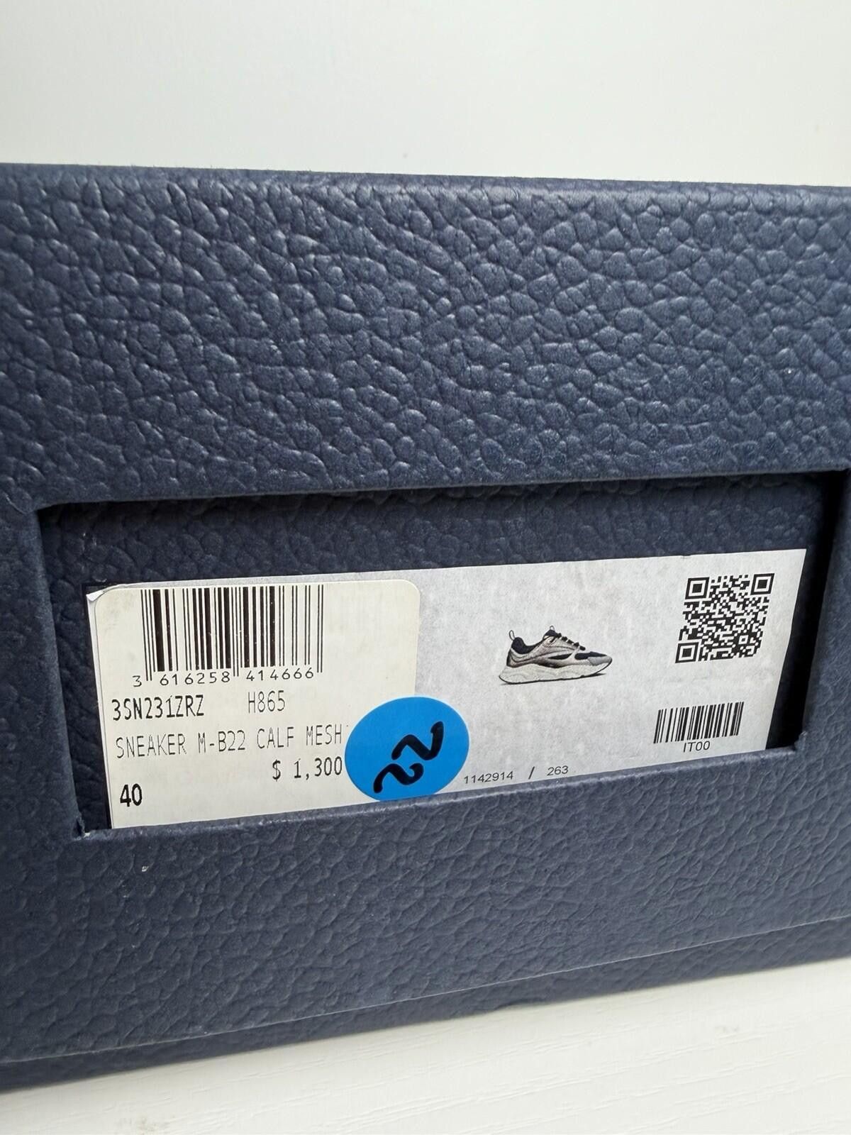 Dior Dior B22 Sneakers Blue Silver Mesh Trainers Men’s EU 40 Size US 7 / EU 40 - 8 Thumbnail