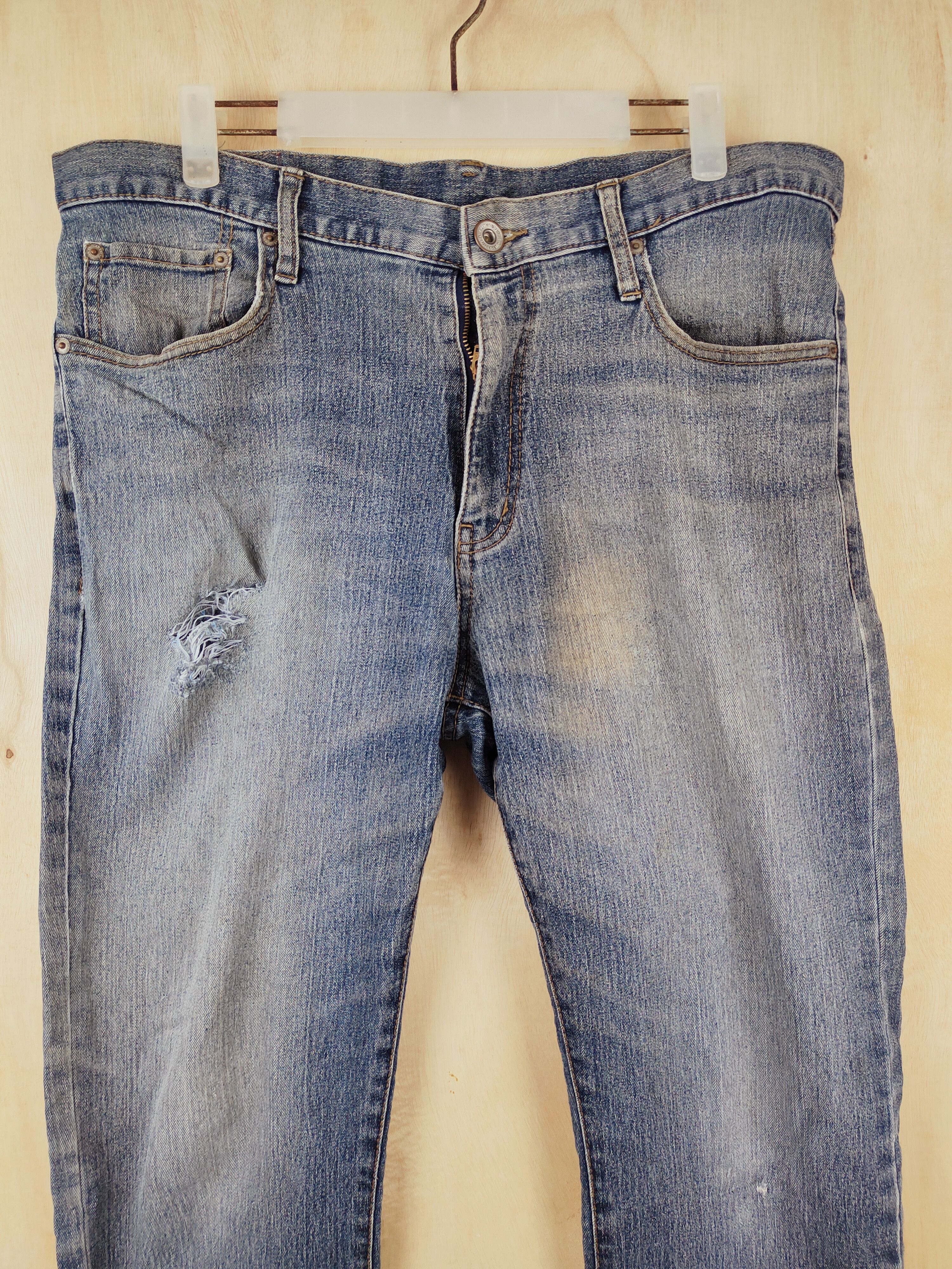 Japanese Brand Conron Blue Distressed Ripped Jeans #S2498 Size US 36 / EU 52 - 2 Thumbnail