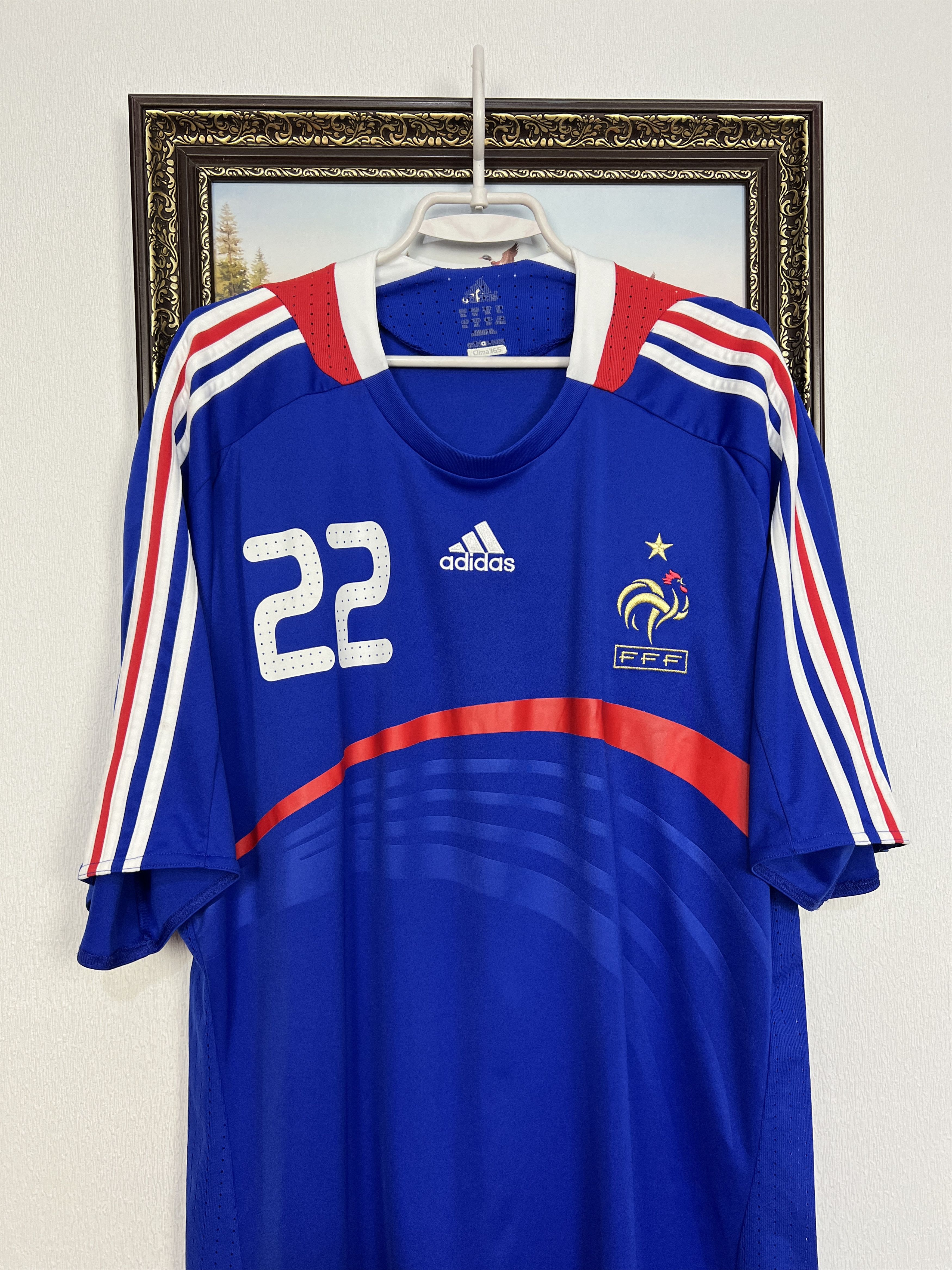Adidas France Home football shirt 2007 #22 Ribery Jersey Trikot Size US XXL / EU 58 / 5 - 2 Thumbnail