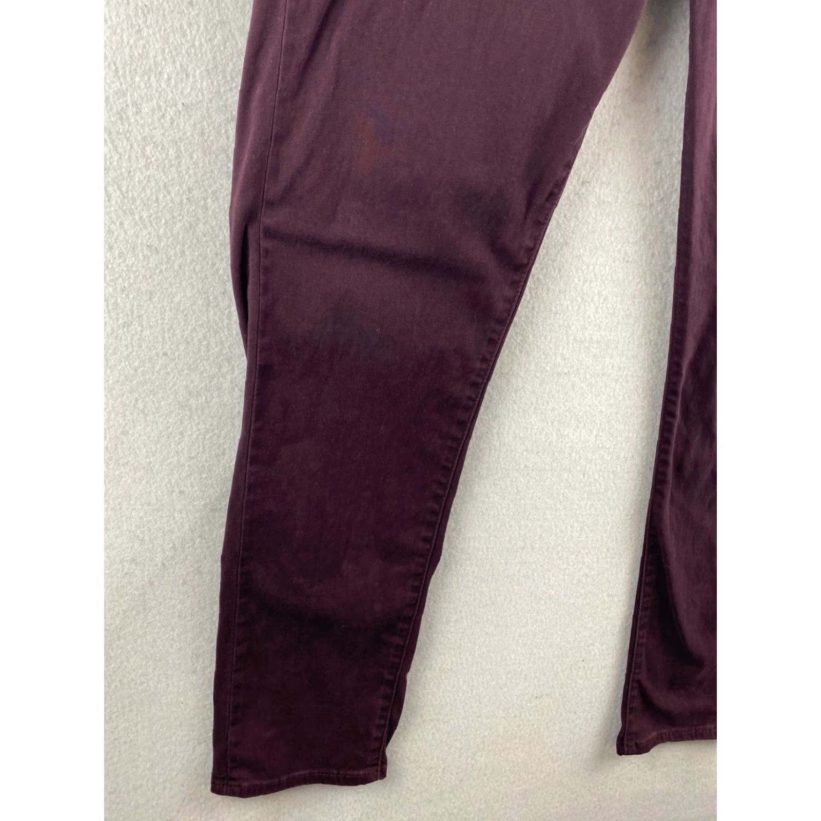 Uniqlo Uniqlo Jeans Womens 6 Maroon Skinny Elastic Drawstring Waist Dark Wash Denim Size 28" / US 6 / IT 42 - 5 Thumbnail