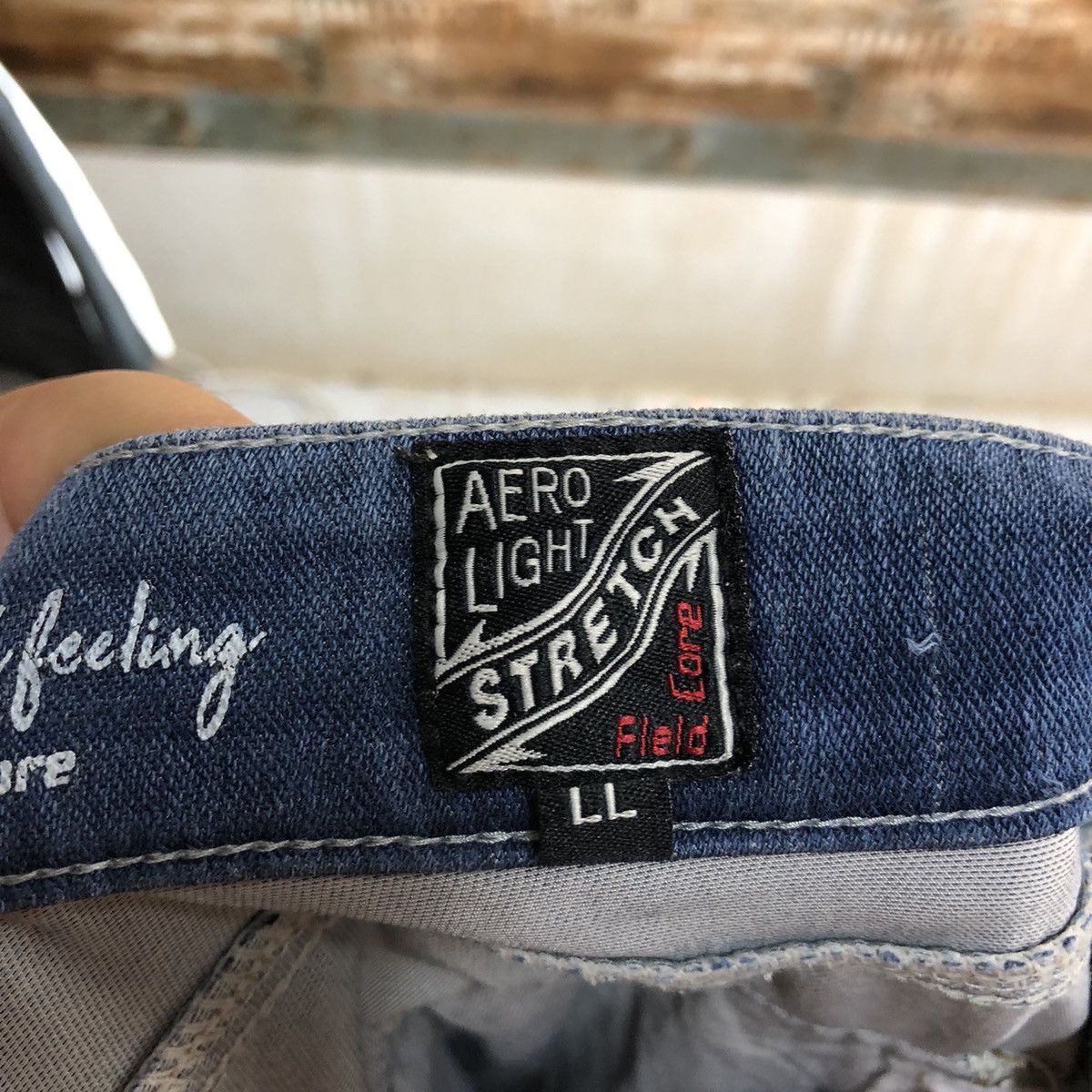Japanese Brand Field Core Blue Distressed ripped Denim Pants #A2166 Size US 33 - 22 Thumbnail