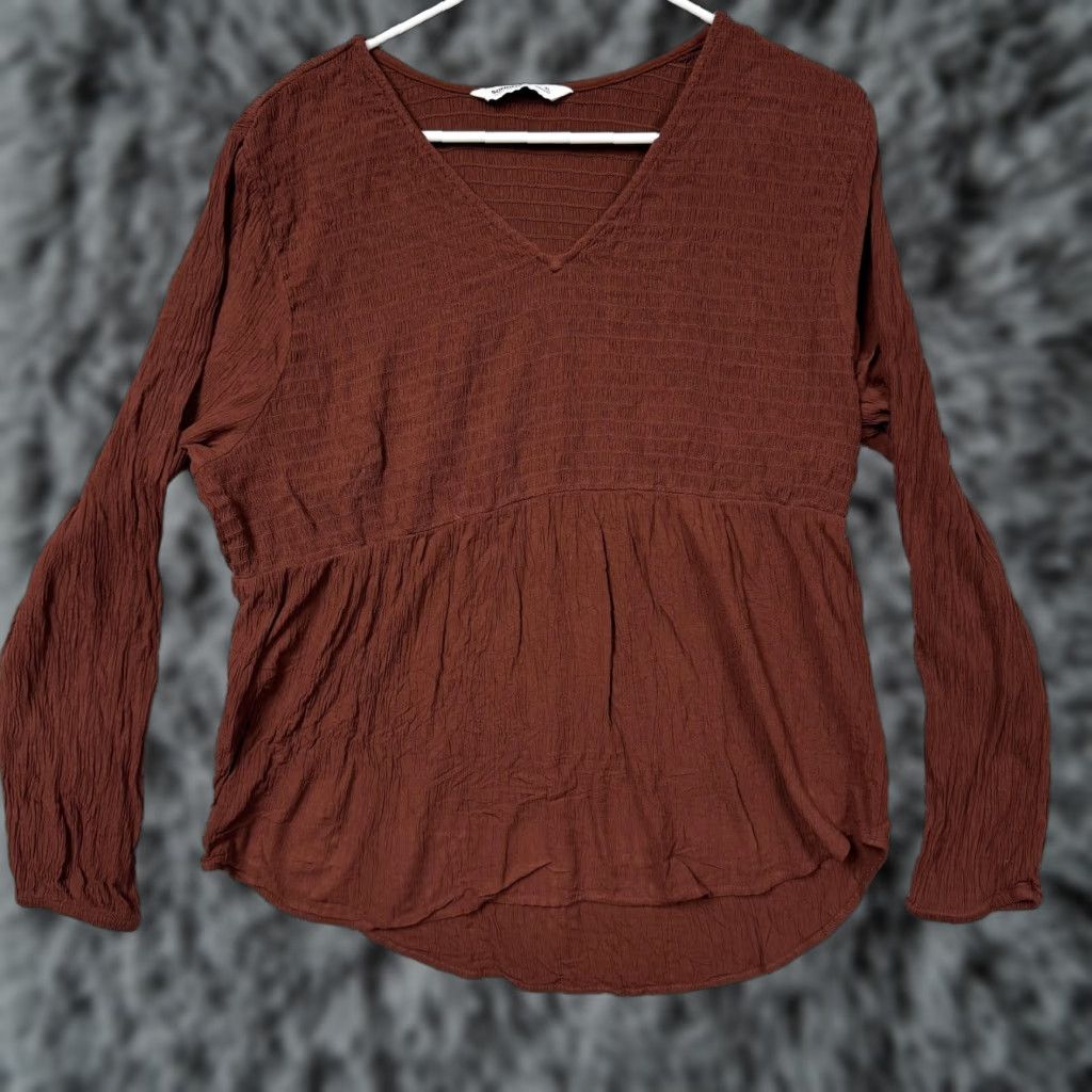 Vintage Sonoma Goods for Life Top XL Rust Peasant Milkmaid Cottagecore Boho Womens Size XL / US 12-14 / IT 48-50 - 1 Thumbnail