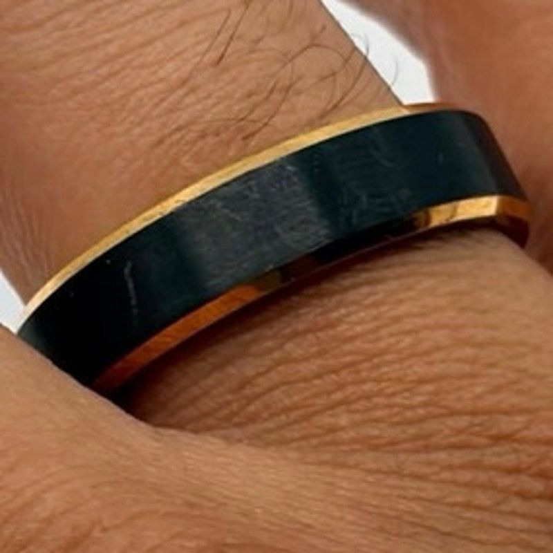 Other Black & Gold Men’s Ring Size ONE SIZE - 1 Thumbnail