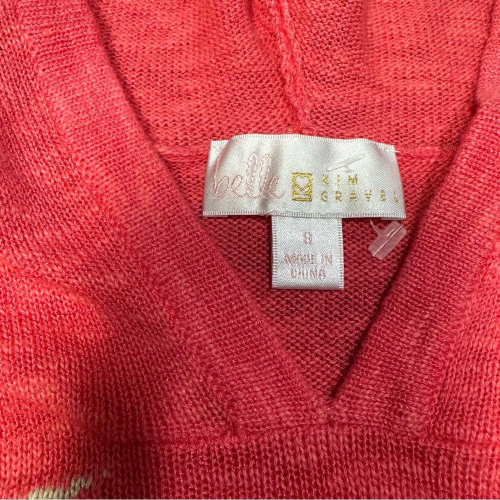 Other New Belle by Kim Gravel Summer Stars Slub Coral Sweater Hoo Size S / US 4 / IT 40 - 6 Thumbnail