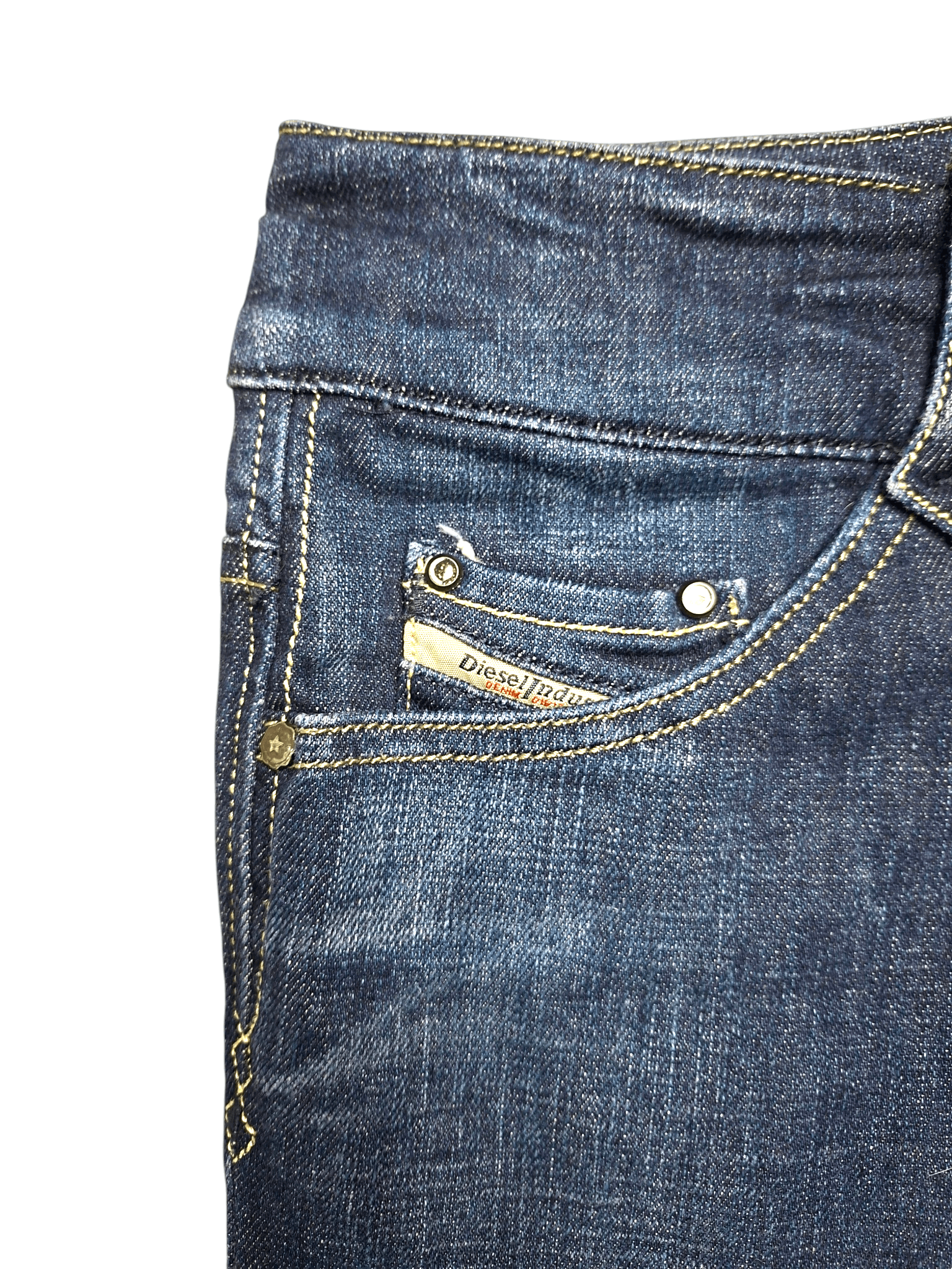 Diesel DIESEL Denim Skirt Blue Mini Midi Lion Head Button Y2K Size 30" / US 8 / IT 44 - 5 Thumbnail