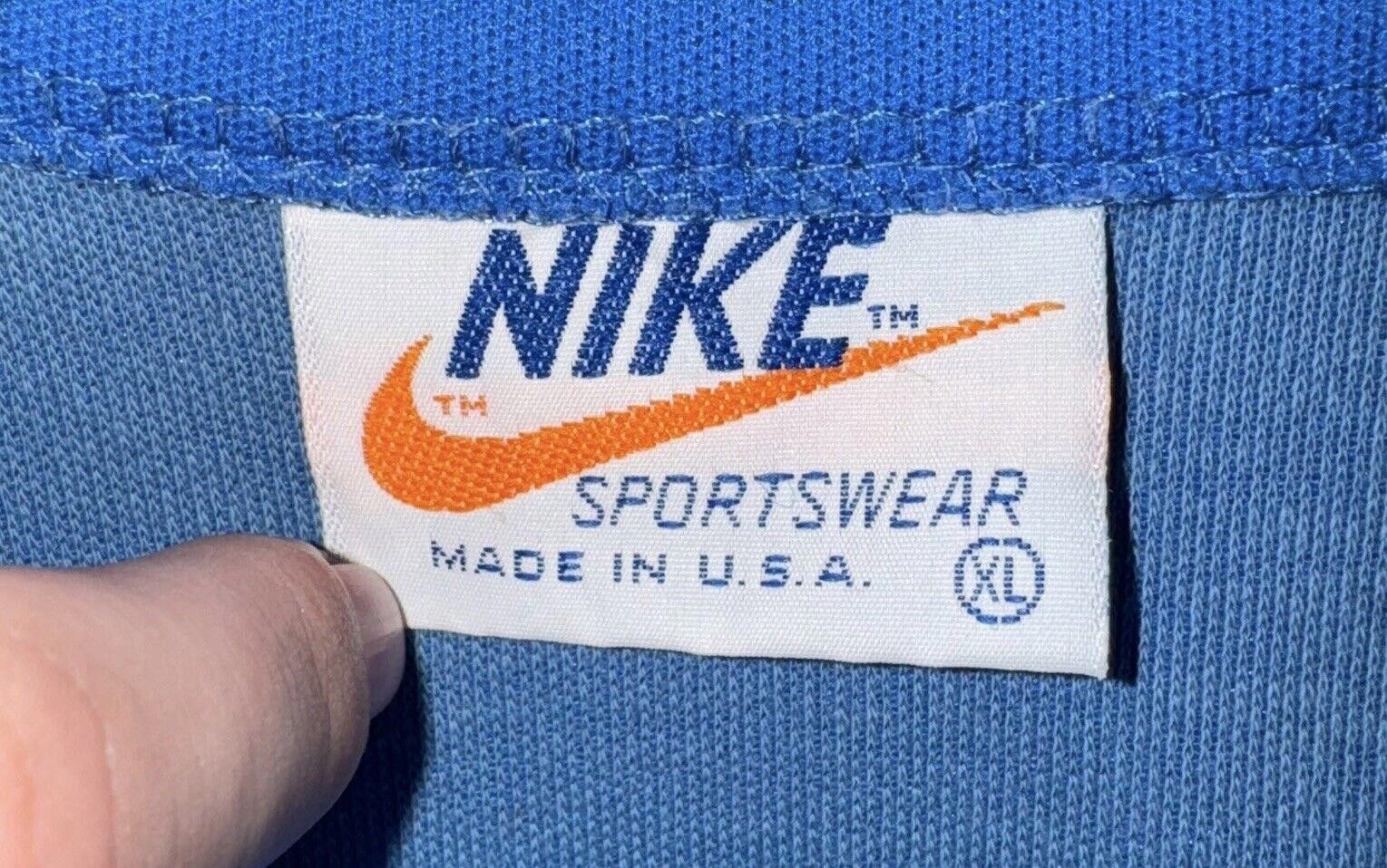 Nike Vintage Nike 1970s Blue White Track Jacket USA Sz XL RARE Size US XL / EU 56 / 4 - 8 Thumbnail