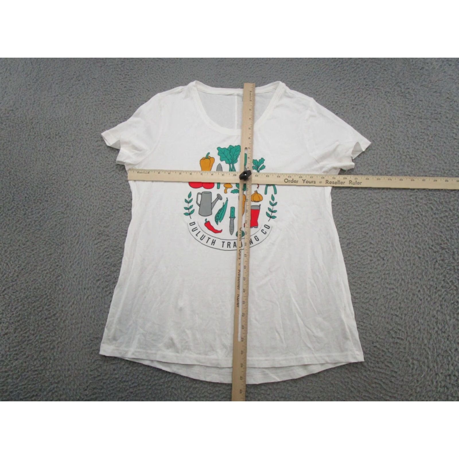 Vintage Duluth Women's Gardening Vegetables T-Shirt Size M Cotton White Reading/Read Size M / US 6-8 / IT 42-44 - 5 Thumbnail